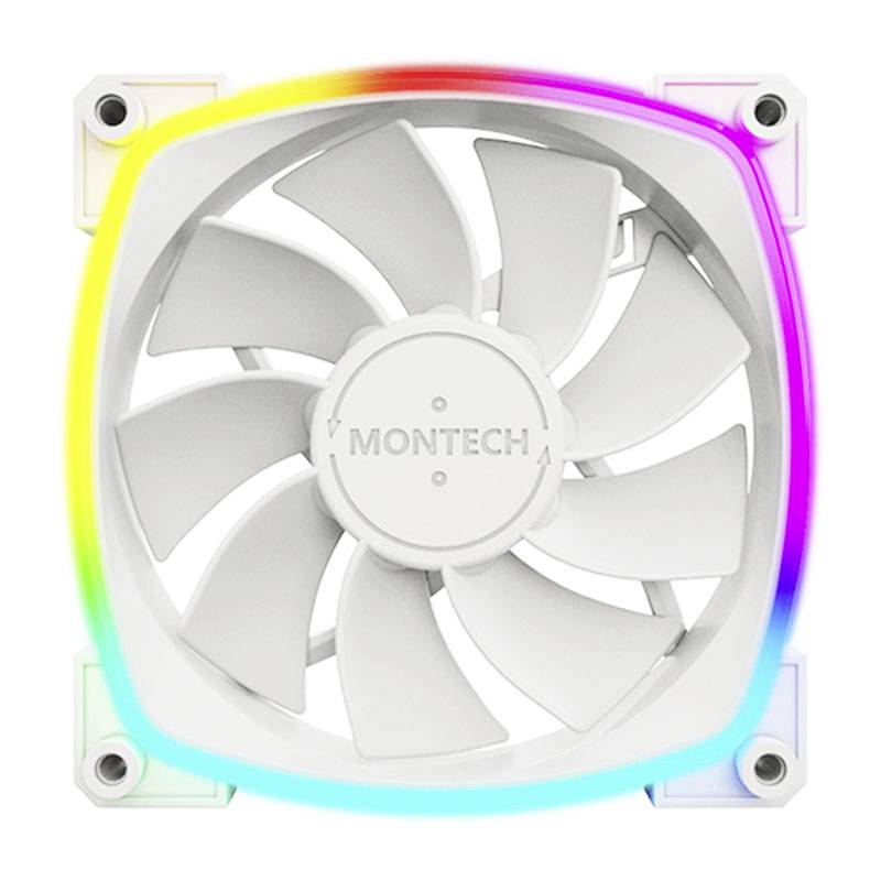 MONTECH RX120 PWM ARGB PC-Gehäuse-Lüfter Weiß, Grau (B x H x T) 120 x 120 x 25 mm