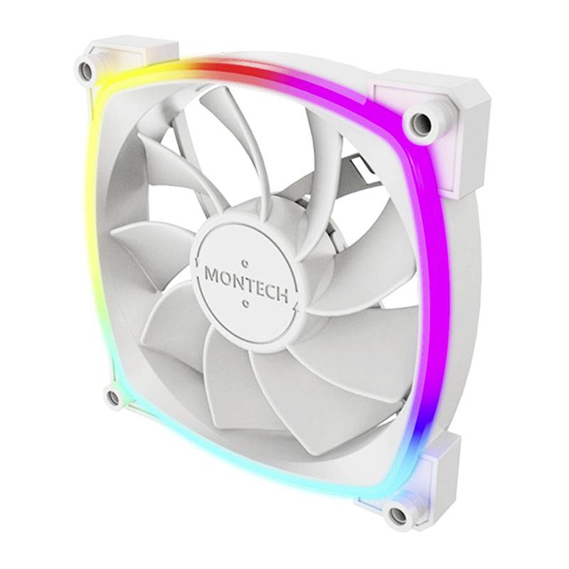 MONTECH RX120 PWM ARGB PC-Gehäuse-Lüfter Weiß, Grau (B x H x T) 120 x 120 x 25mm