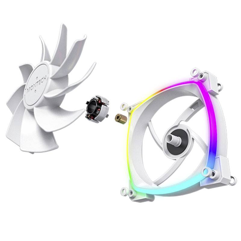 MONTECH RX120 PWM ARGB PC-Gehäuse-Lüfter Weiß, Grau (B x H x T) 120 x 120 x 25 mm