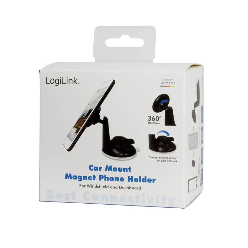 LogiLink AA0110 Saugnapf Handy-Kfz-Halterung 360° drehbar, Magnetbefestigung