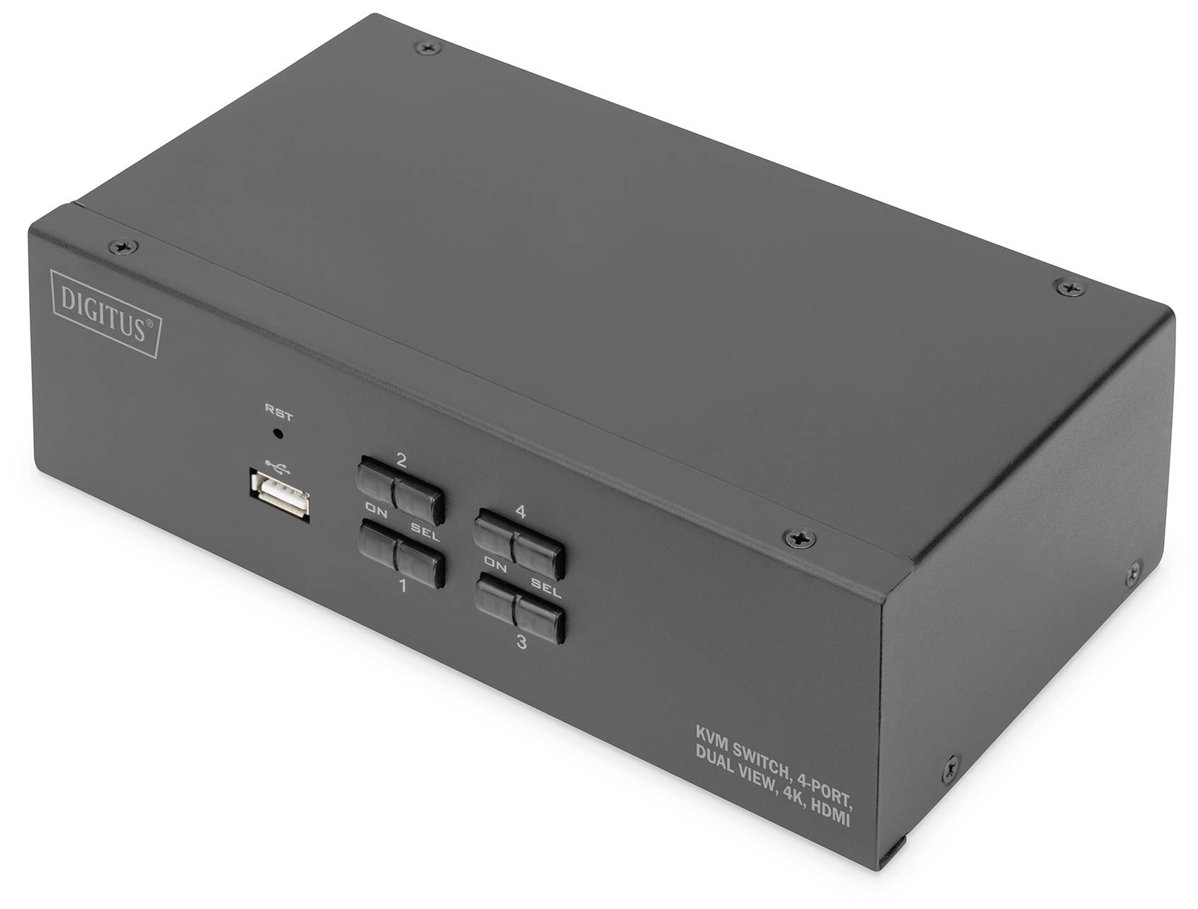 Digitus DS-12883 4 Port KVM-Umschalter HDMI 4096 x 2560 Pixel, 2040 x 1080 Pixel, 1920 x 1080 Pixel