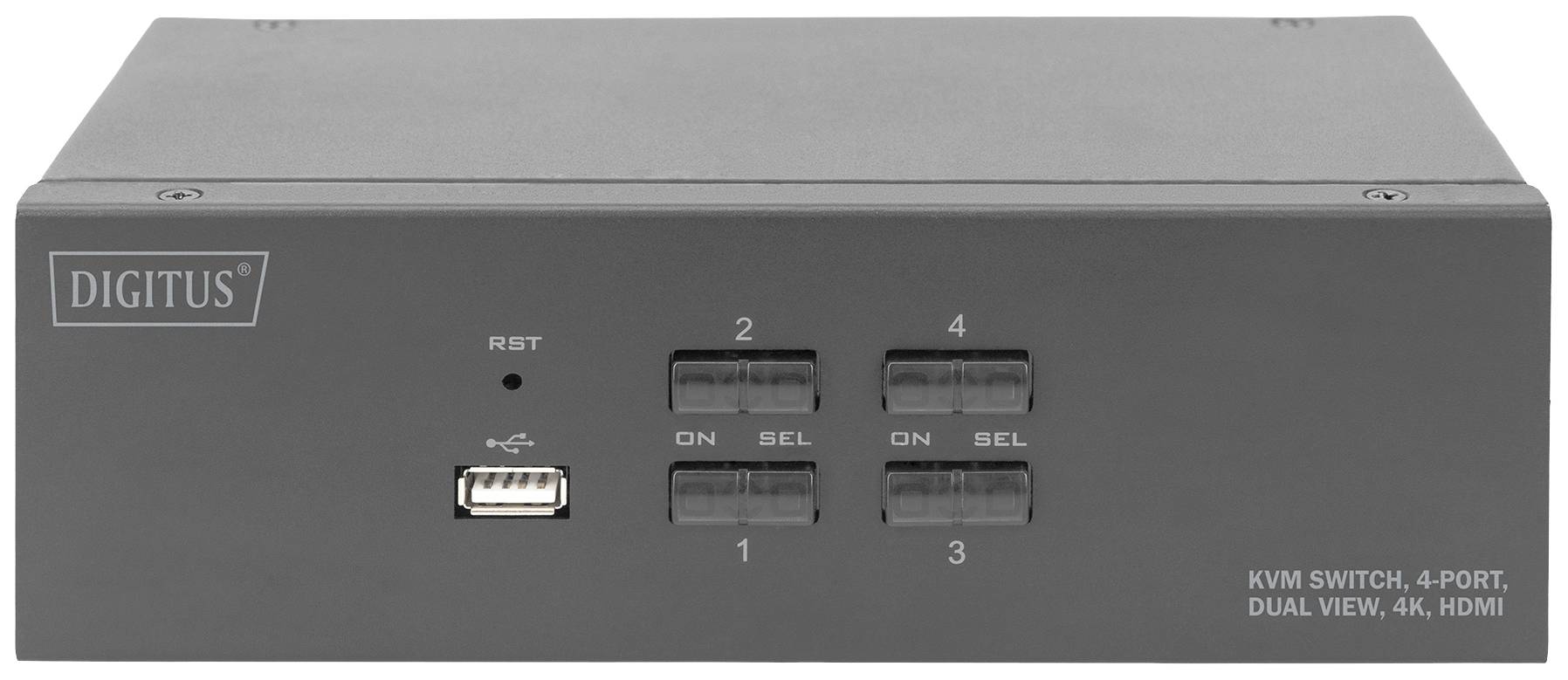 Digitus DS-12883 4 Port KVM-Umschalter HDMI 4096 x 2560 Pixel, 2040 x 1080 Pixel, 1920 x 1080 Pixel