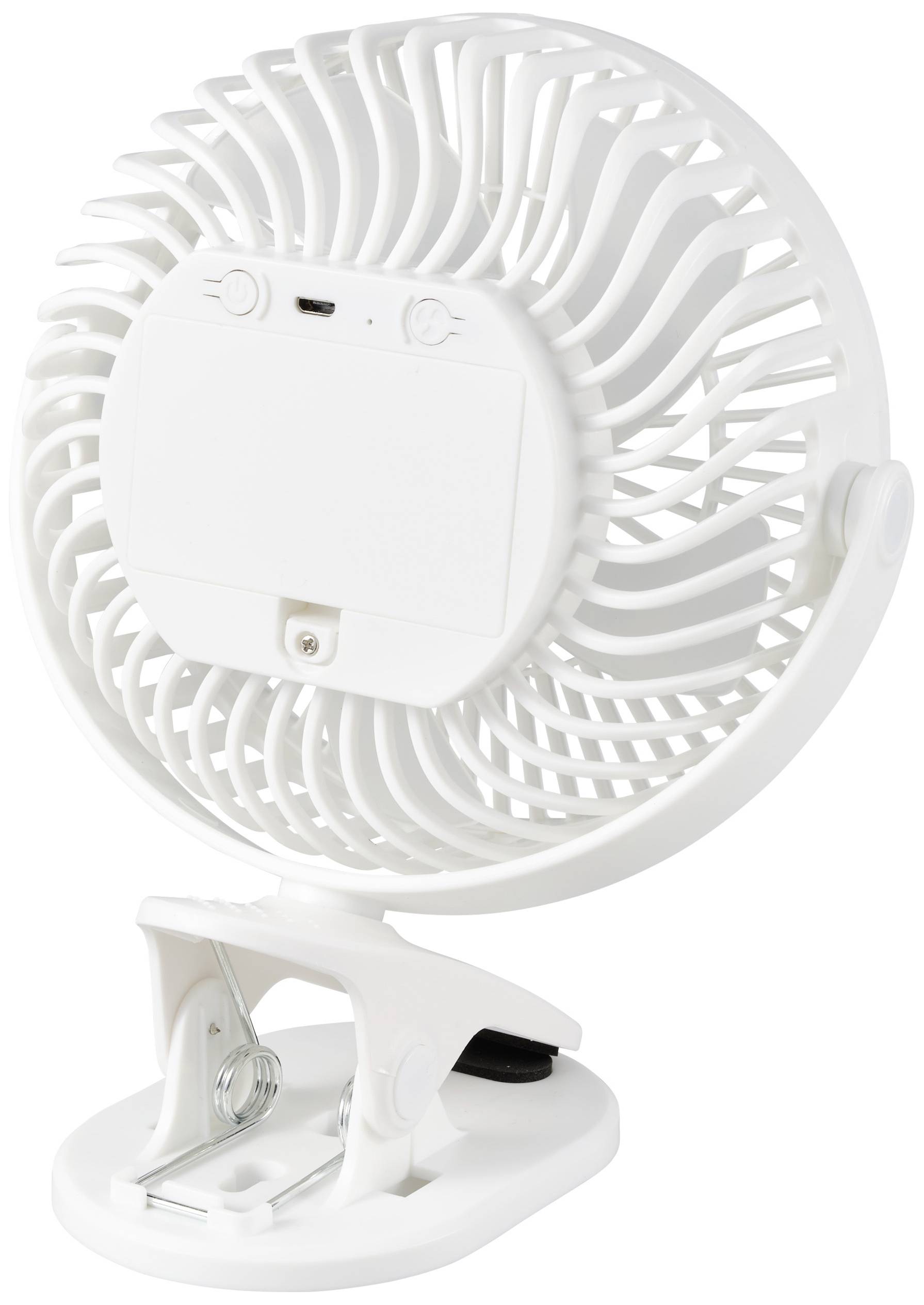 Renkforce RF-USBF-510-WH USB-Ventilator Schwenkbar, Höhenverstellbar (Ø x H) 150 mm x 166 mm Weiß