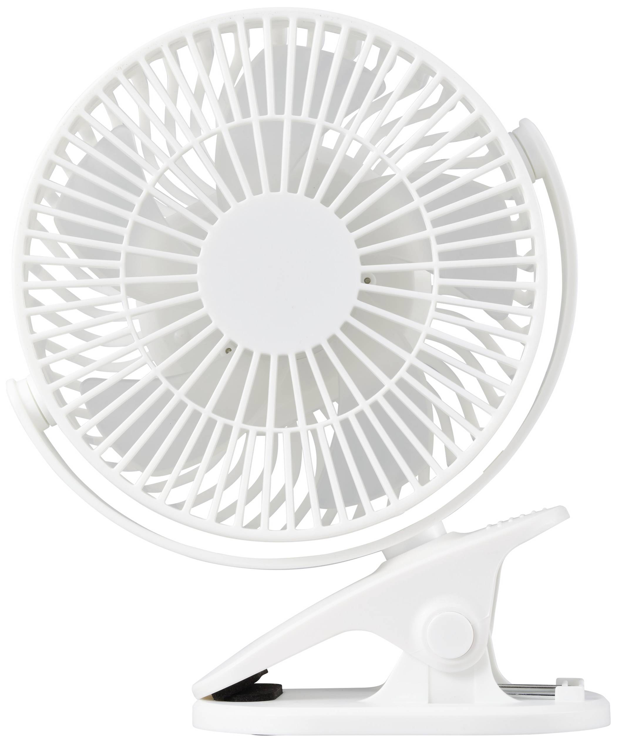 Renkforce RF-USBF-510-WH USB-Ventilator Schwenkbar, Höhenverstellbar (Ø x H) 150mm x 166mm Weiß