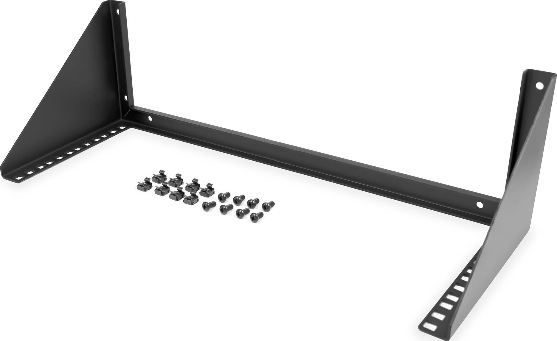 Digitus DN-48004 19 Zoll Equipment-Wandhalterung 4 HE Geeignet für Schranktiefe: ab 300mm Schwarz (RAL 9005) 19 Zoll