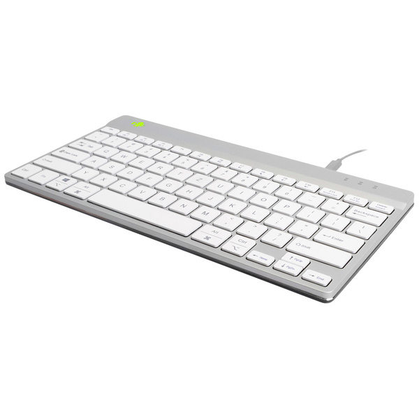 R-GO Tools Compact Break Kabelgebunden Tastatur Deutsch, QWERTZ Weiß Ergonomisch