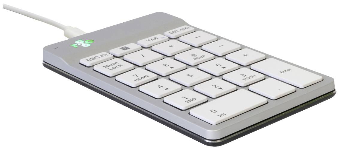 R-GO Tools Numpad Break Kabelgebunden Nummernblock Ergonomisch Weiß