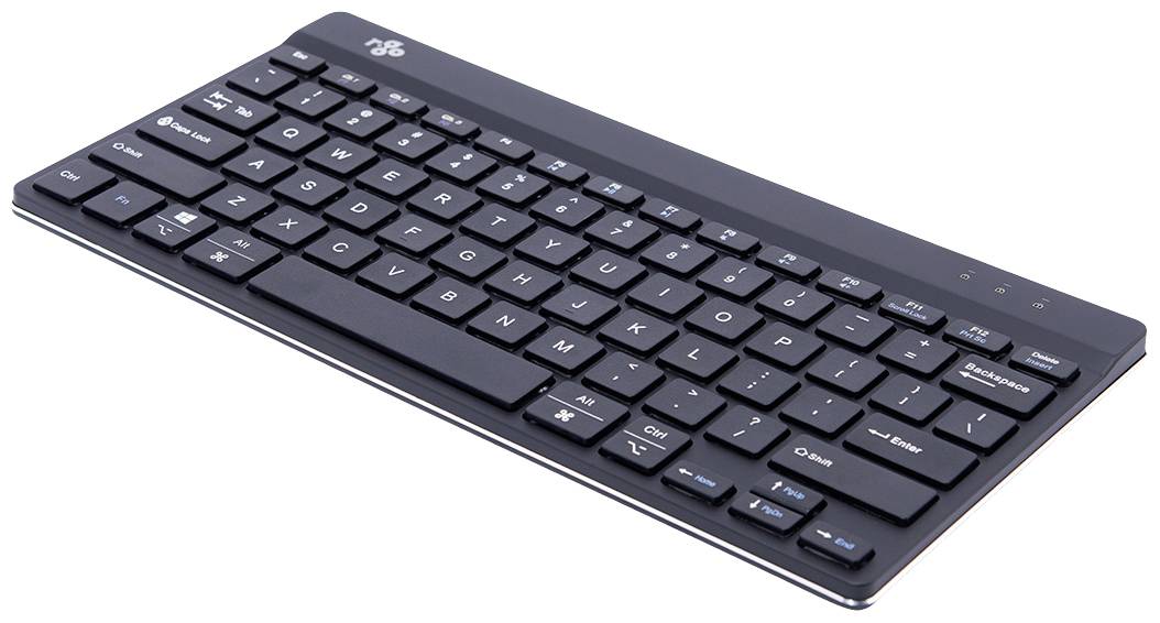 R-GO Tools Compact Break Bluetooth® Tastatur Italienisch, QWERTY Schwarz Ergonomisch
