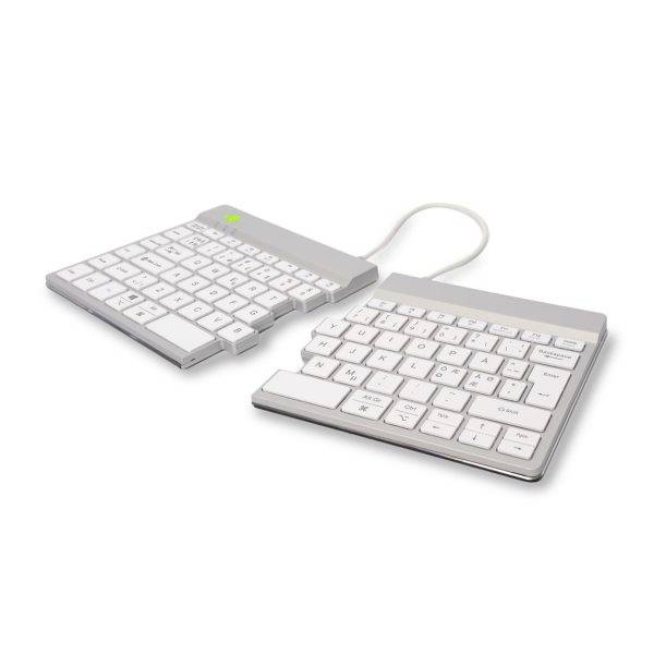 R-GO Tools Split Break Bluetooth® Tastatur US-Englisch, QWERTY Weiß Ergonomisch