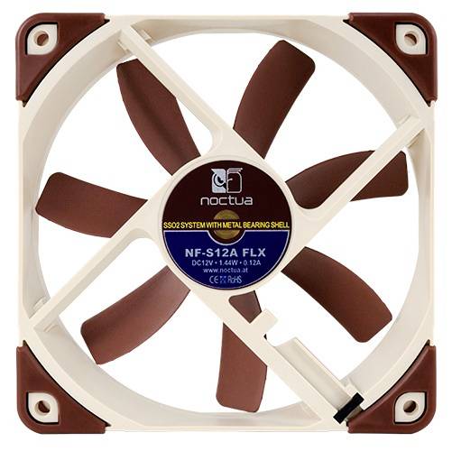 Noctua NF-S12A FLX PC-Gehäuse-Lüfter Beige, Braun (B x H x T) 120 x 120 x 25mm