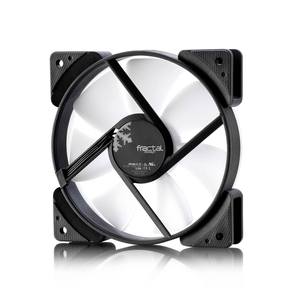 Fractal Design Prisma SL-12 PC-Gehäuse-Lüfter Schwarz, Weiß (B x H x T) 120 x 120 x 25 mm