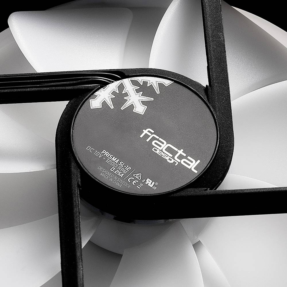 Fractal Design Prisma SL-12 PC-Gehäuse-Lüfter Schwarz, Weiß (B x H x T) 120 x 120 x 25 mm