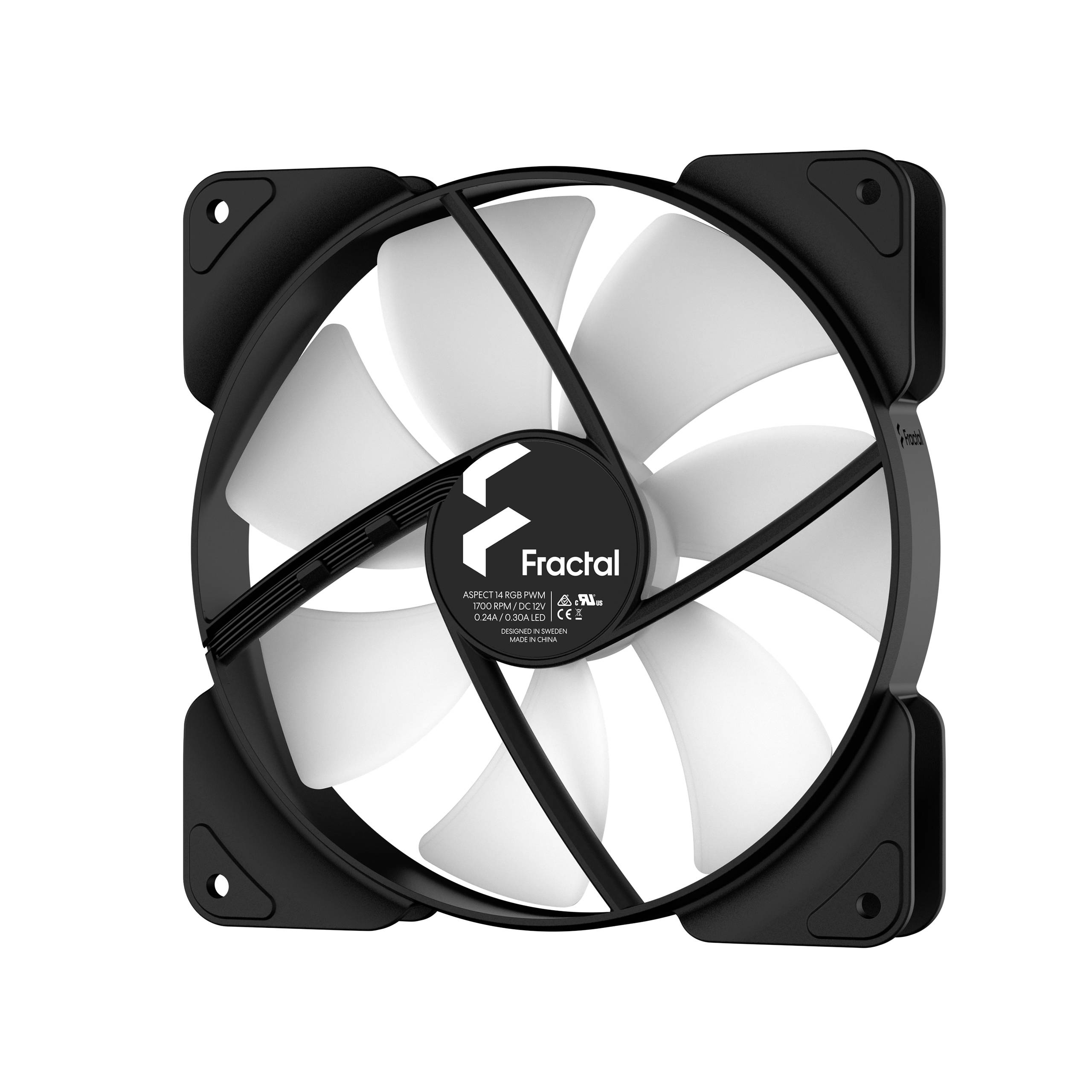 Fractal Design Aspect 14 RGB PWM PC-Gehäuse-Lüfter Schwarz