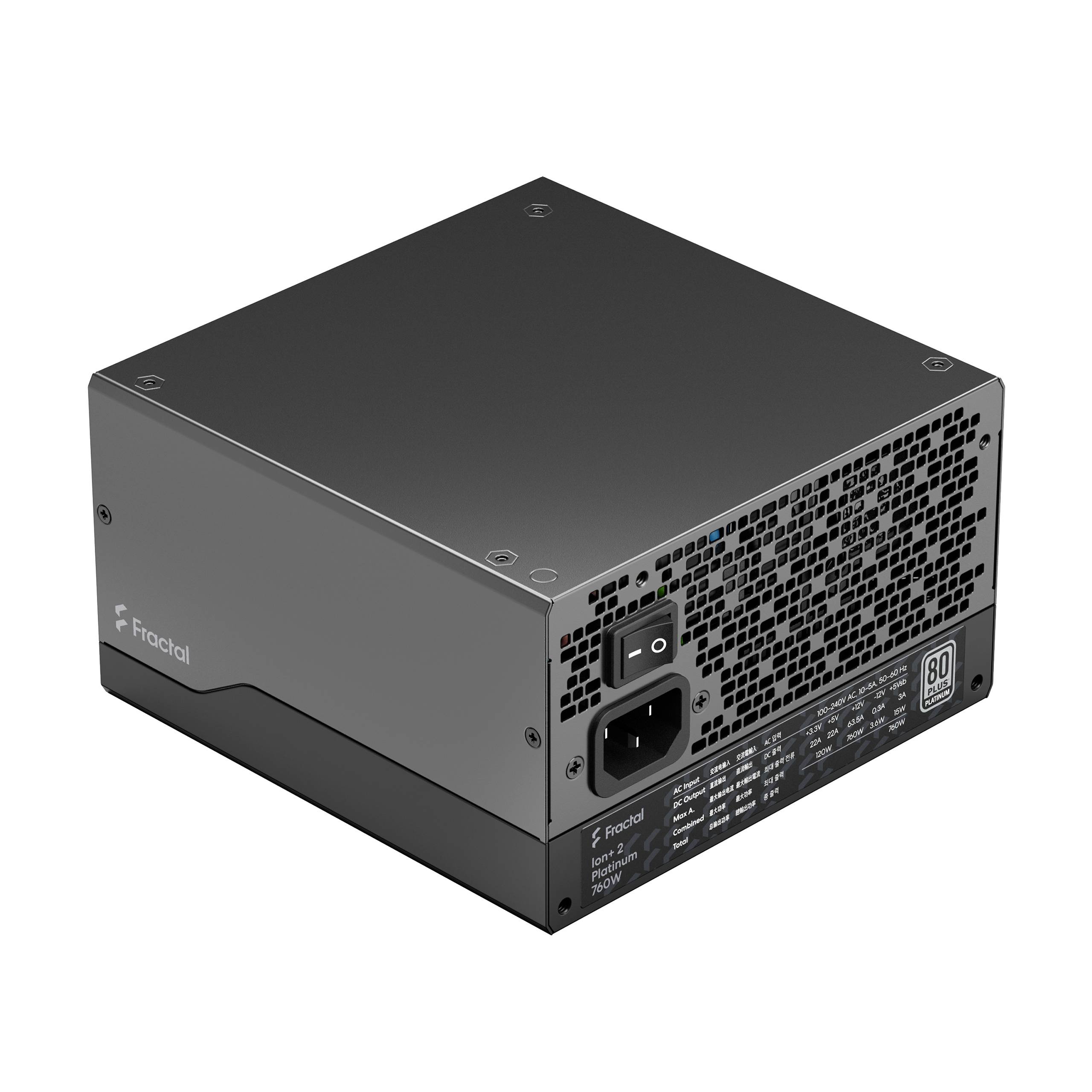Fractal Design Ion+ 2 Platinum 760W PC Netzteil 760 W 80PLUS® Platinum