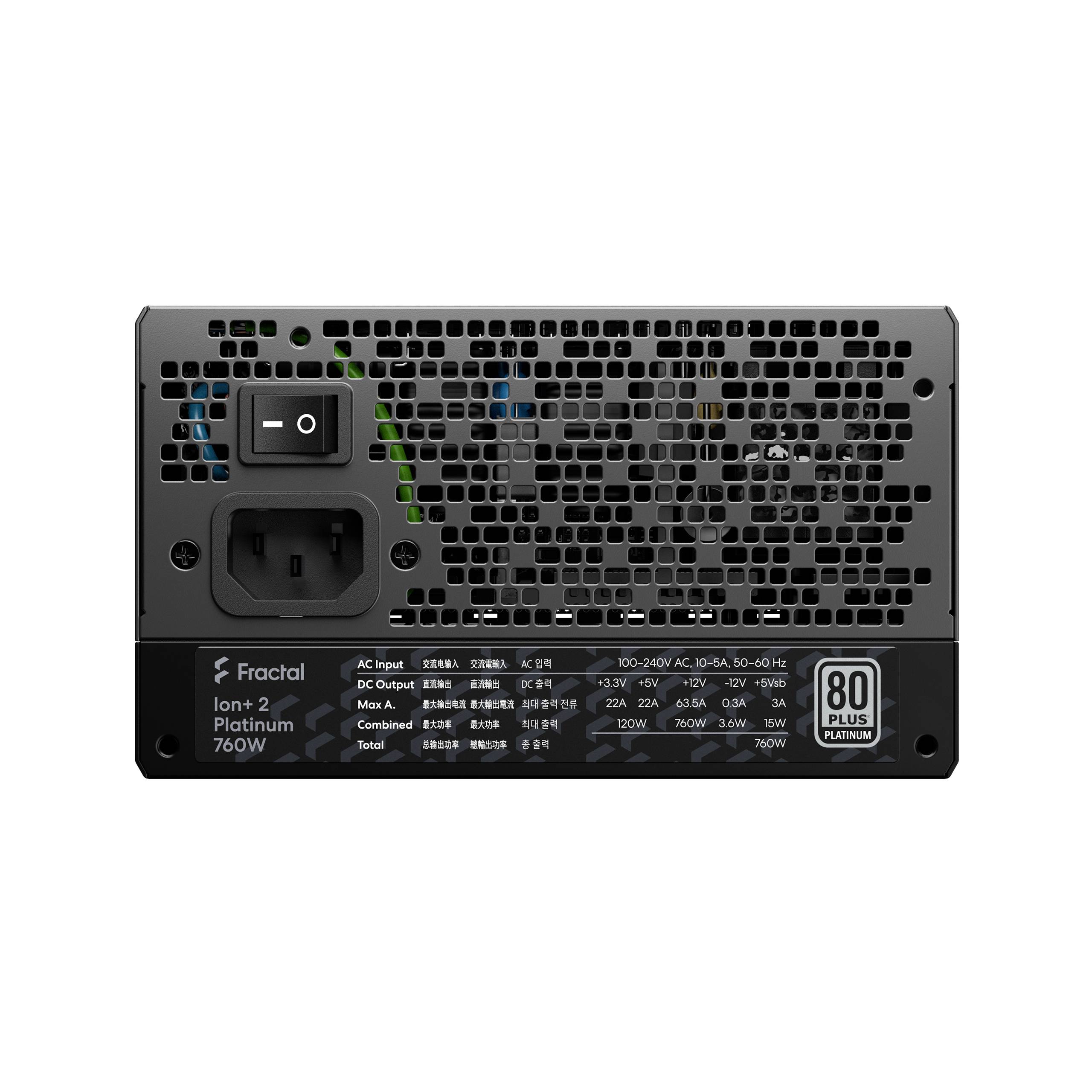 Fractal Design Ion+ 2 Platinum 760W PC Netzteil 760 W 80PLUS® Platinum