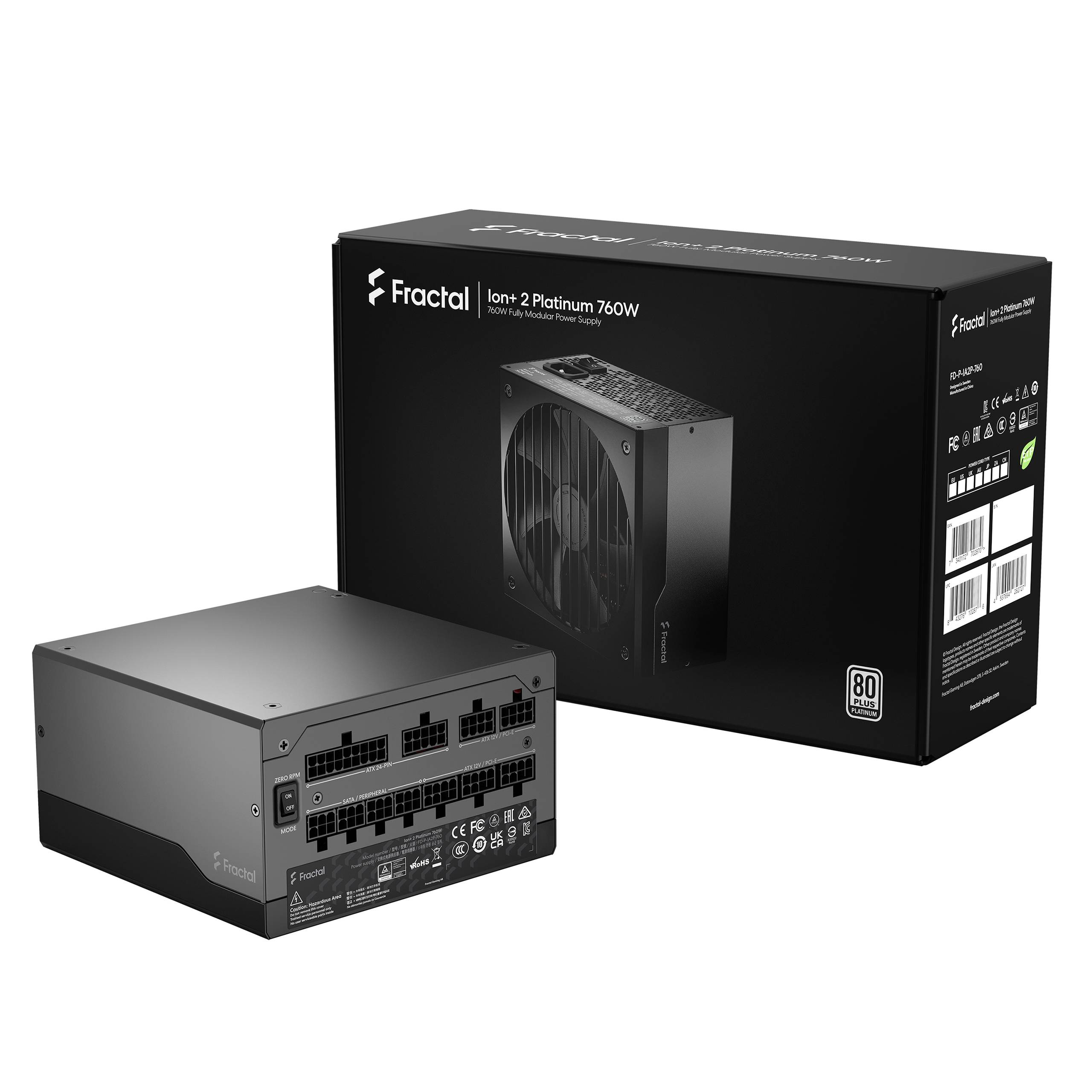 Fractal Design Ion+ 2 Platinum 760W PC Netzteil 760 W 80PLUS® Platinum