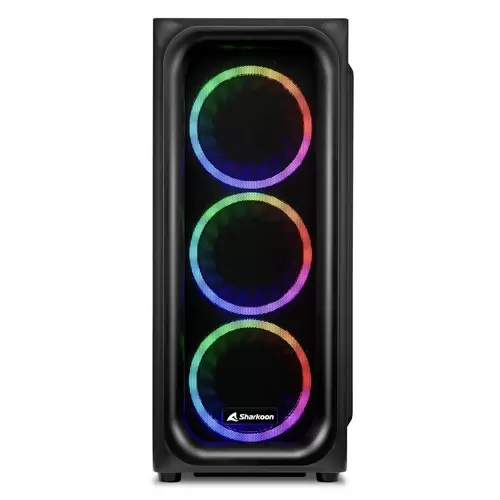 Sharkoon TK5M RGB ATX Desktop PC-Gehäuse Schwarz Sharkoon TK5M RGB ATX Desktop PC-Gehäuse Schwarz