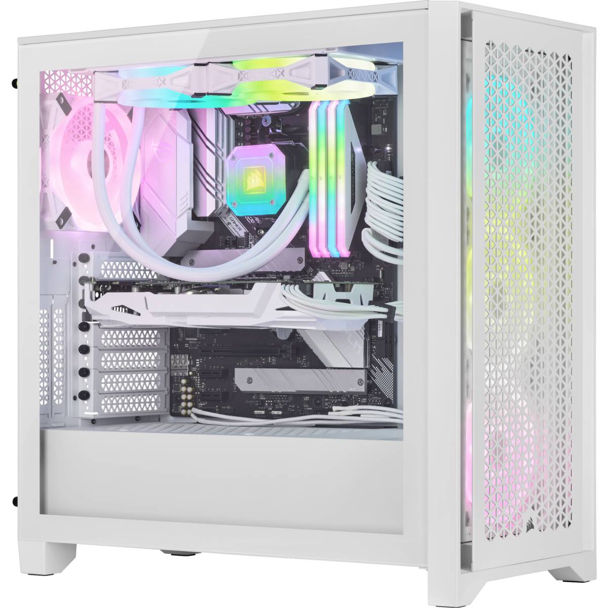 Corsair iCUE 4000D RGB Midi-Tower PC-Gehäuse Weiß