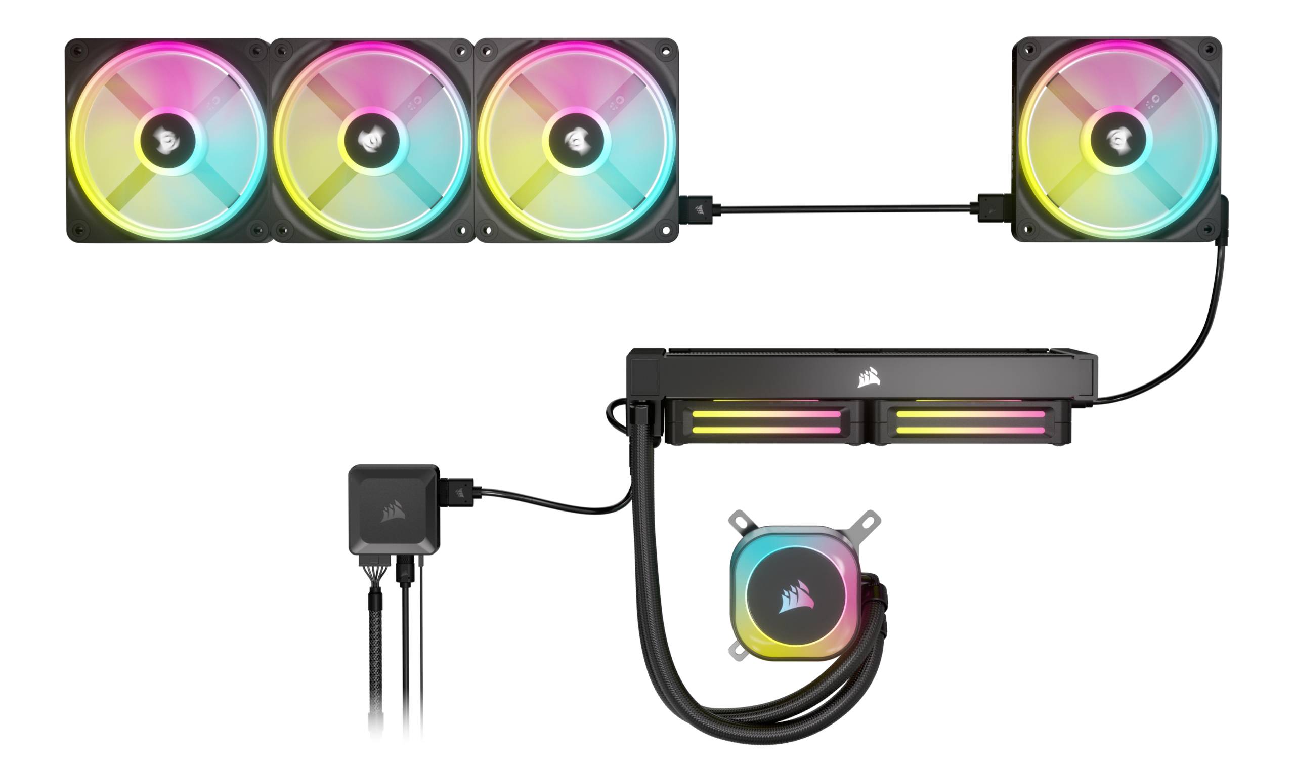 Corsair CO-9051001-WW PC-Gehäuse-Lüfter Schwarz, Weiß