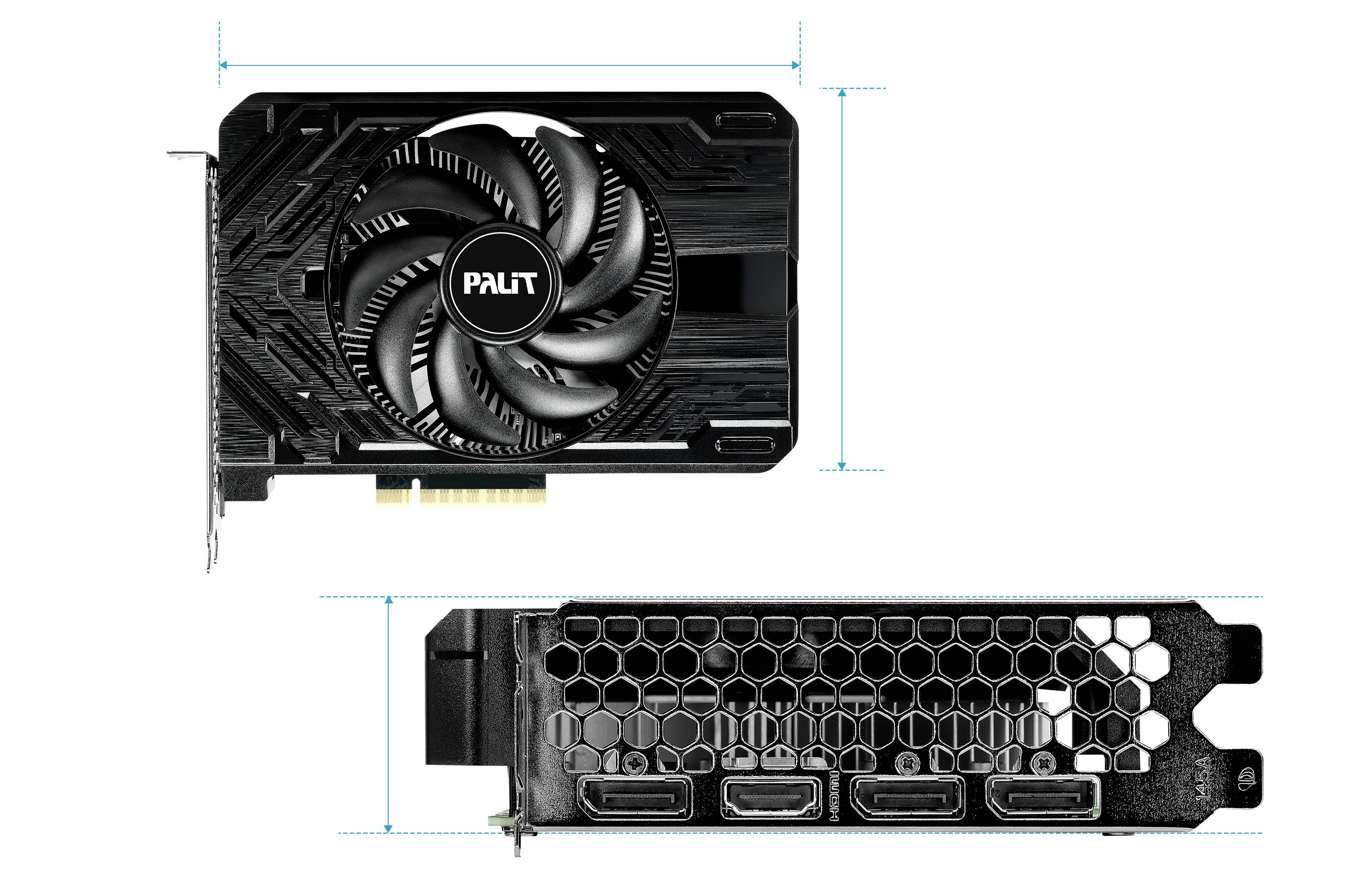 Palit Grafikkarte Nvidia GeForce RTX 4060 StormX 8 GB GDDR6-RAM PCIe 4.0 x4, HDMI®, DisplayPort