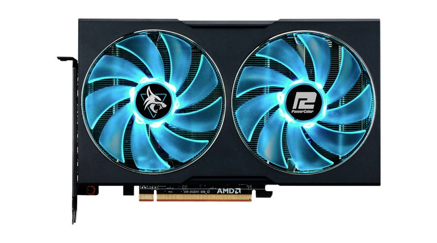 Powercolor Grafikkarte AMD Radeon RX 7600 Hellhound 8GB GDDR6-RAM HDMI®, DisplayPort AMD FreeSync