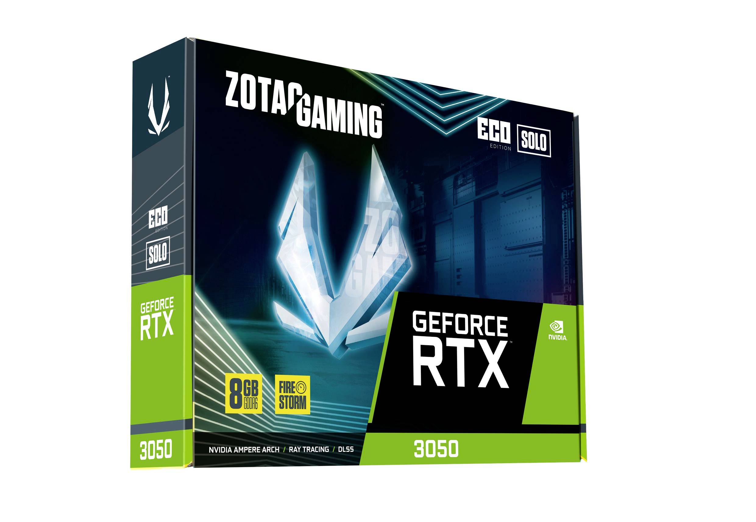 Zotac Grafikkarte Nvidia GeForce RTX 3050 Eco Solo 8GB GDDR6-RAM PCIe x8 HDMI®, DisplayPort Vulkan, NVIDIA G-Sync