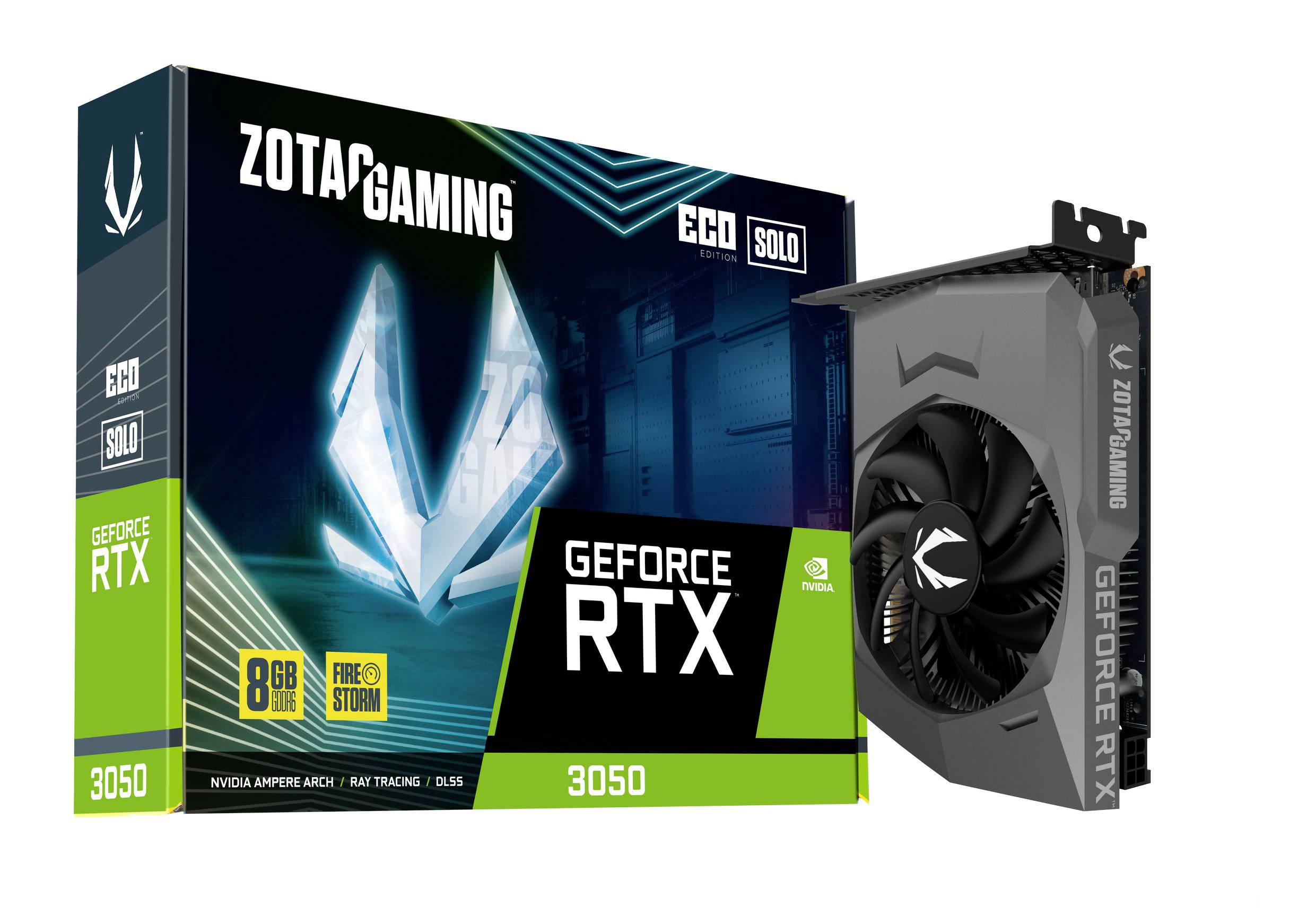 Zotac Grafikkarte Nvidia GeForce RTX 3050 Eco Solo 8 GB GDDR6-RAM PCIe x8 HDMI®, DisplayPort Vulkan, NVIDIA G-Sync