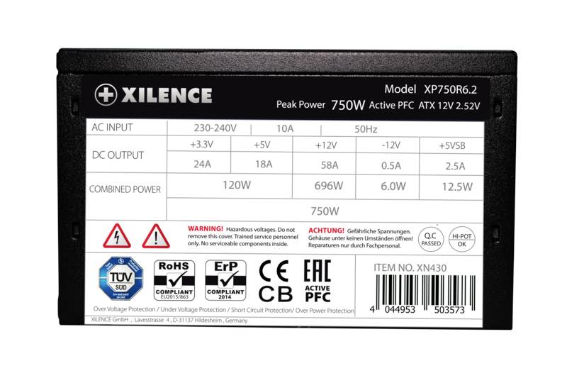 Xilence XN430 PC Netzteil 750W 80PLUS®