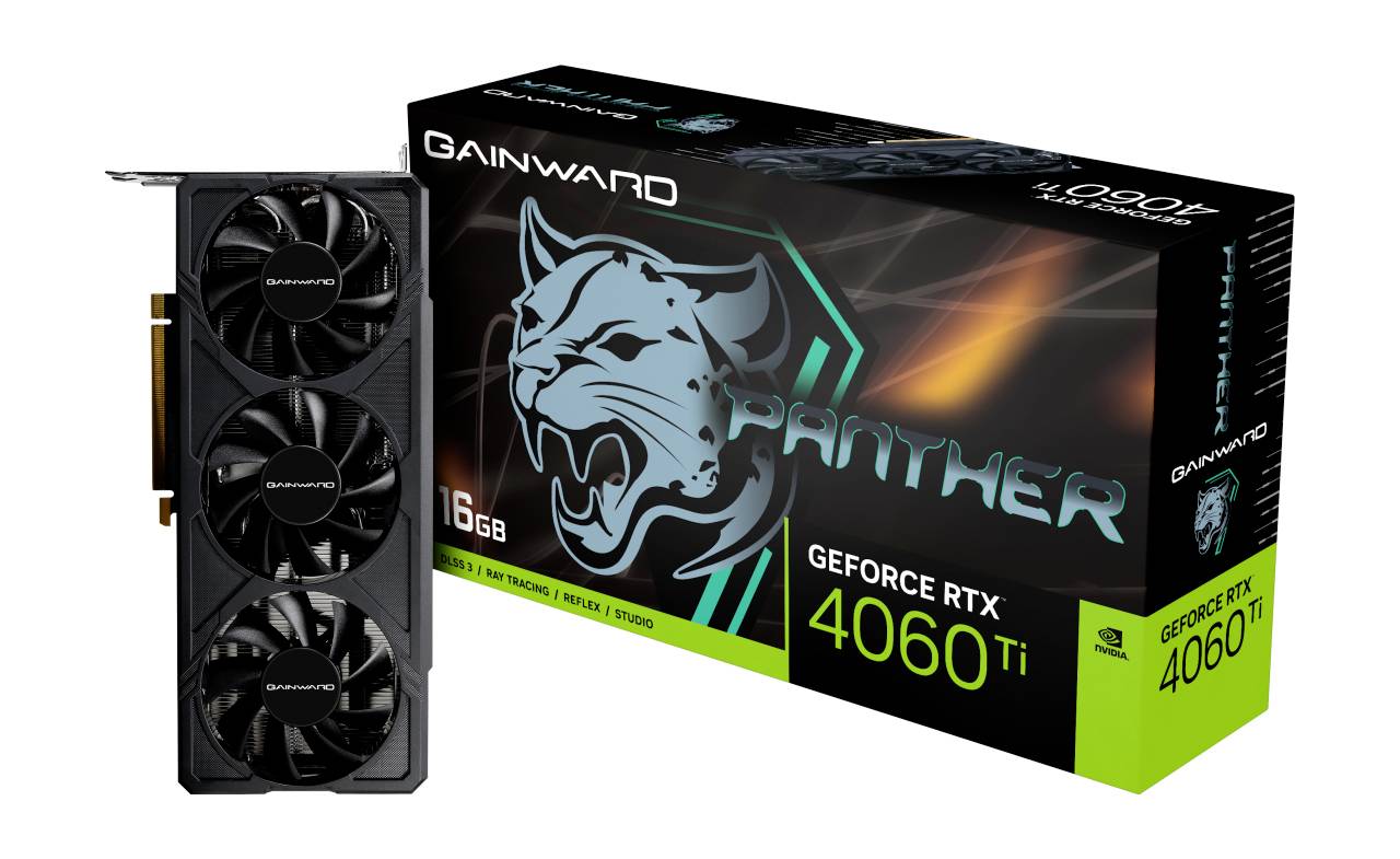 Gainward Grafikkarte Nvidia GeForce RTX 4060 Ti Panther 16 GB GDDR6-RAM HDMI®, DisplayPort NVIDIA G-Sync, Vulkan