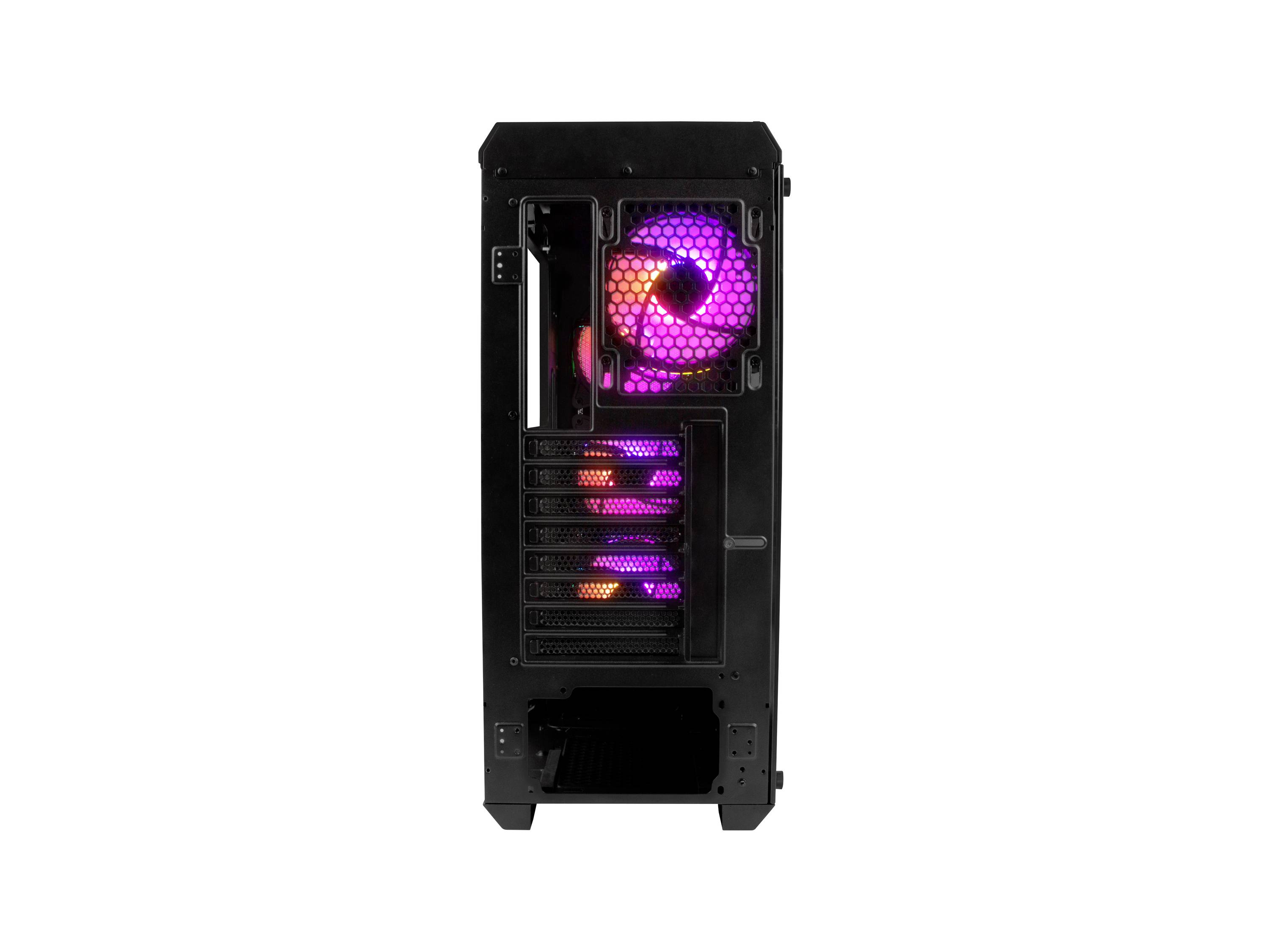 Genesis Irid 505 ARGB Midi-Tower PC-Gehäuse Schwarz, Transparent