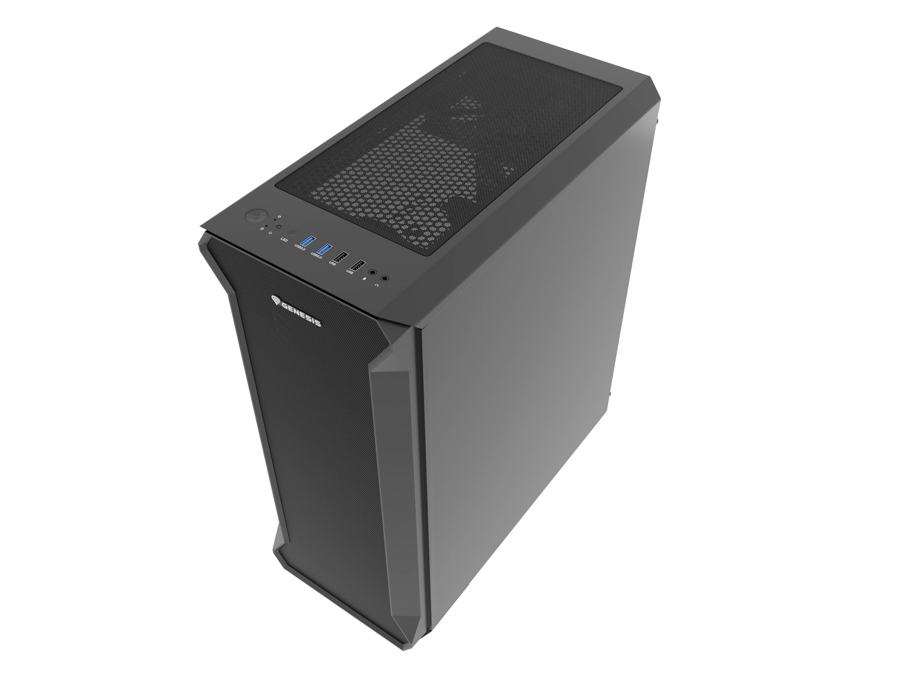Genesis Irid 505F Midi-Tower PC-Gehäuse Schwarz