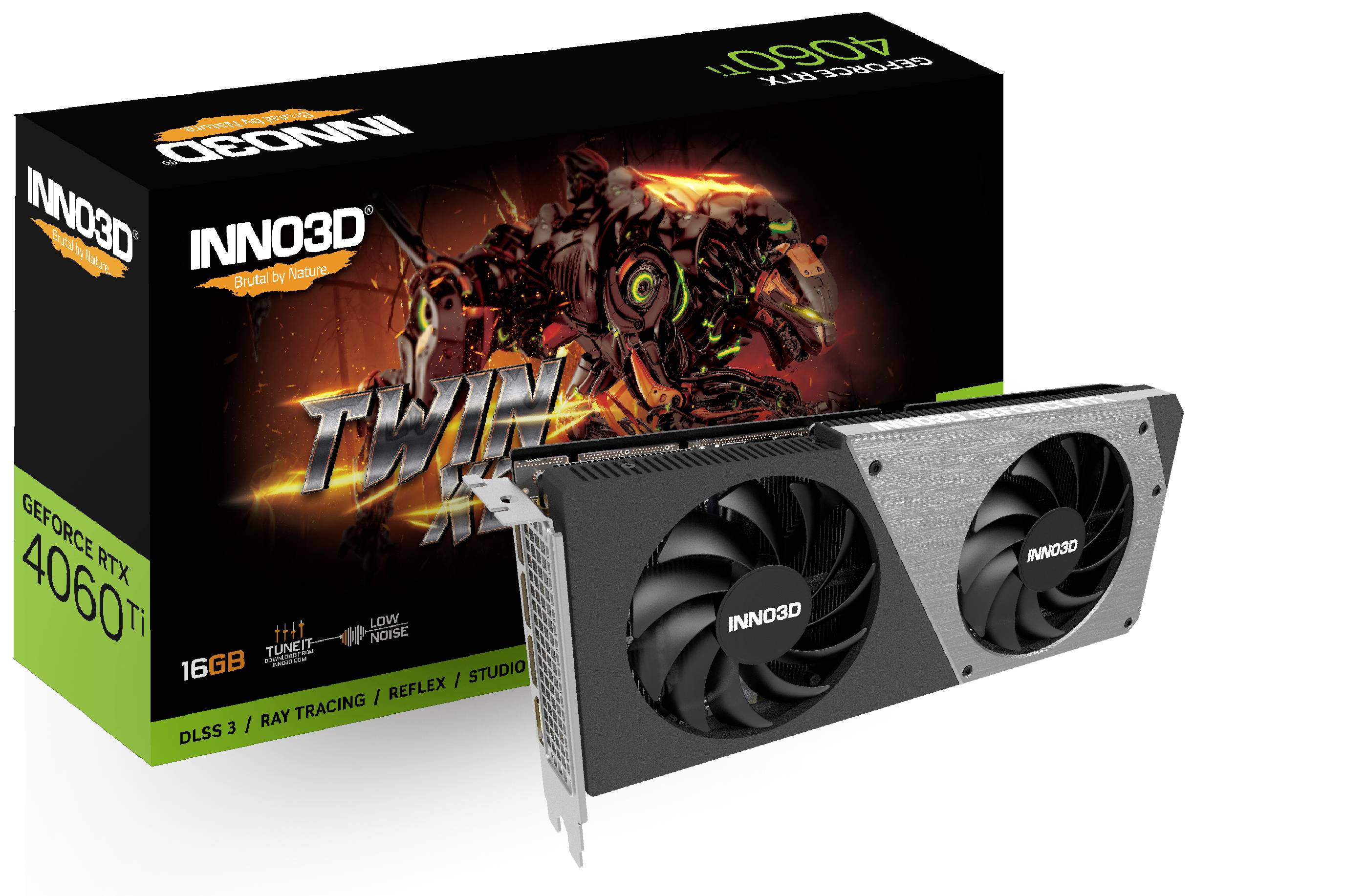 Inno 3D Grafikkarte Nvidia GeForce RTX 4060 Ti TWIN X2 16 GB GDDR6-RAM PCIe x8 HDMI®, DisplayPort NVIDIA G-Sync, Vulkan