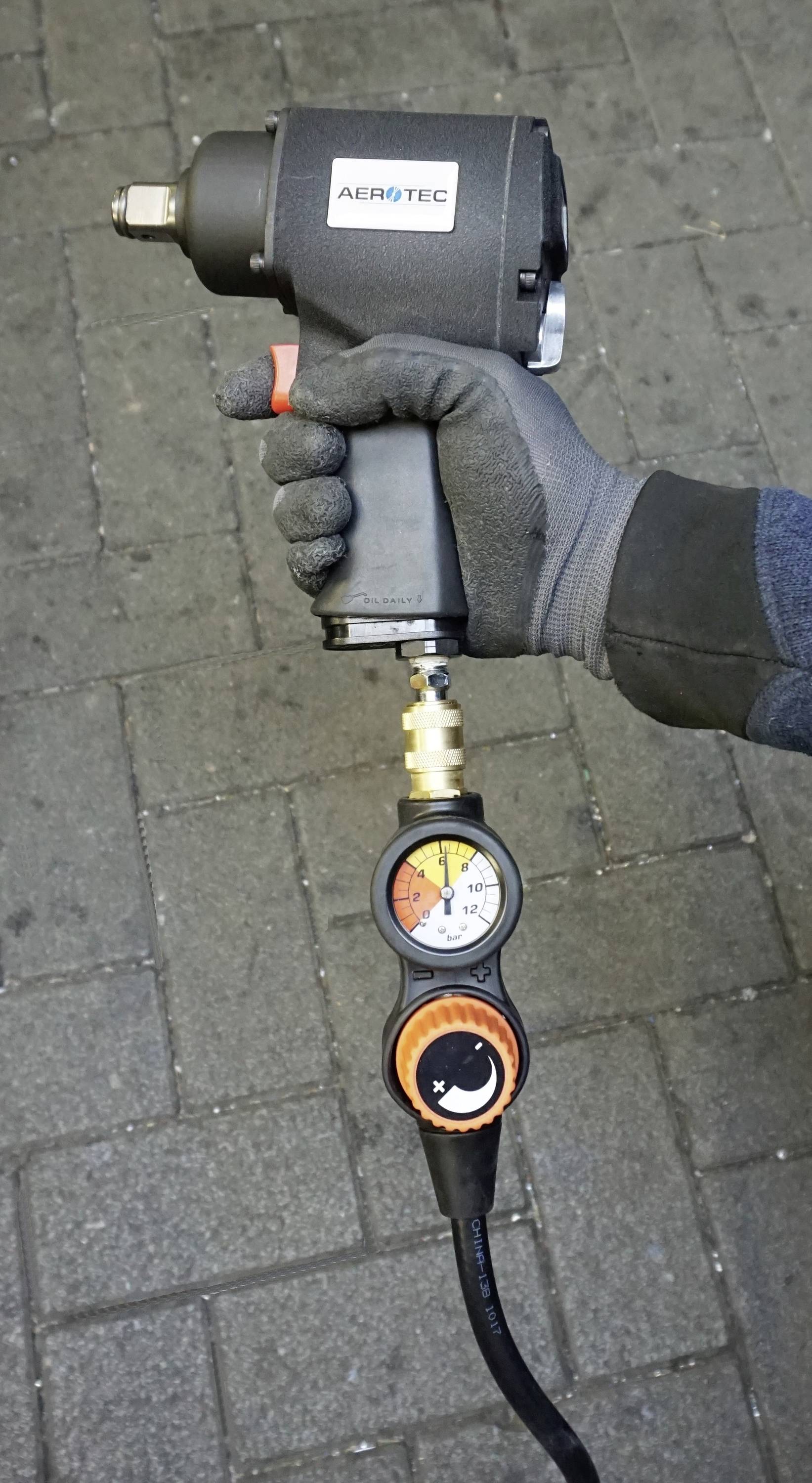 Aerotec 9416575 Druckluft-Anschlussschlauch 1/4" (6,3 mm) justierbar 1St.