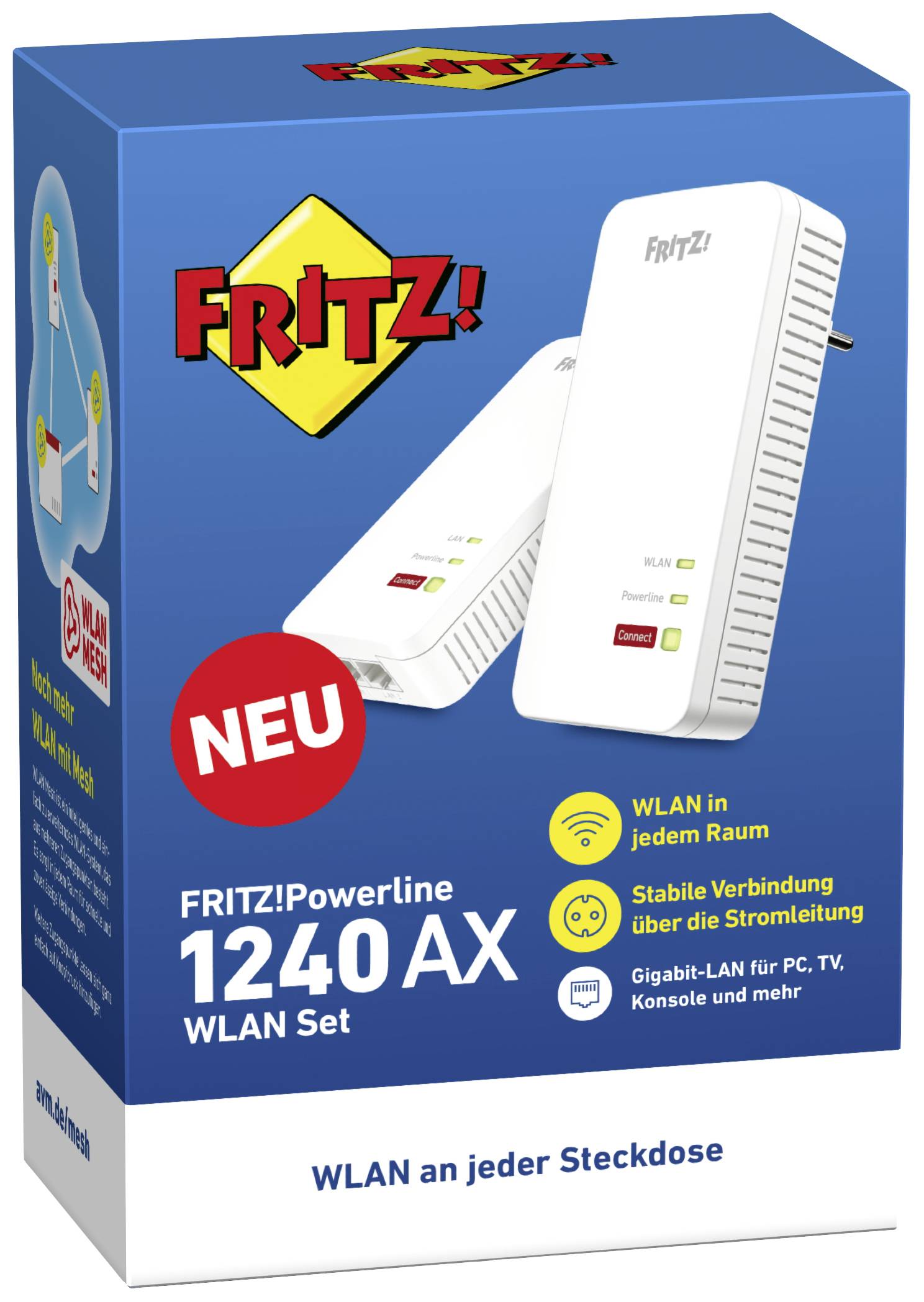 Fritz! Powerline WLAN Starter Kit FRITZ!Powerline 1240 AX 20003021 1.2 GBit/s