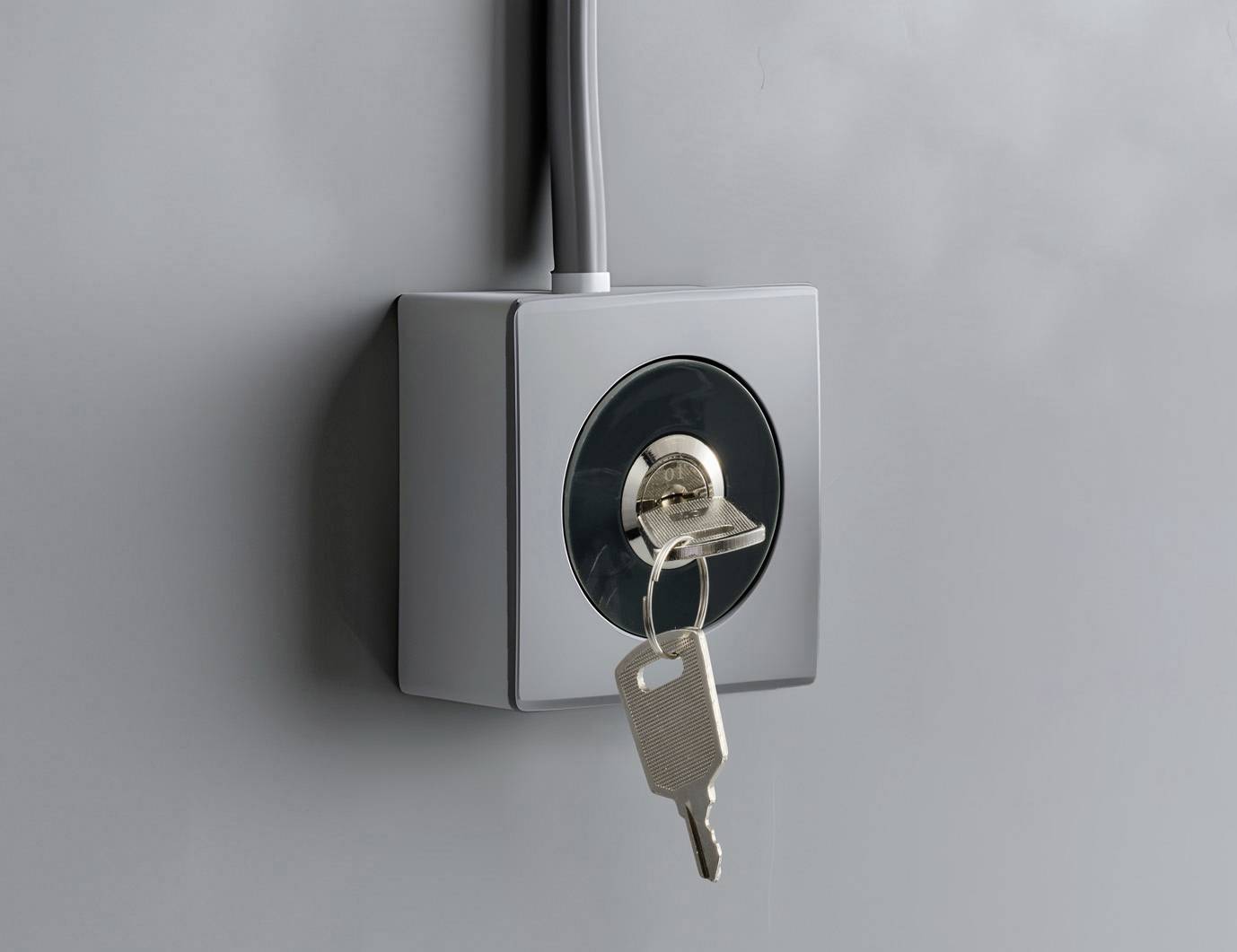 Sygonix SY-5994430 1 Stück Steckdosenschloss gleichschließend gleichschließend Grau