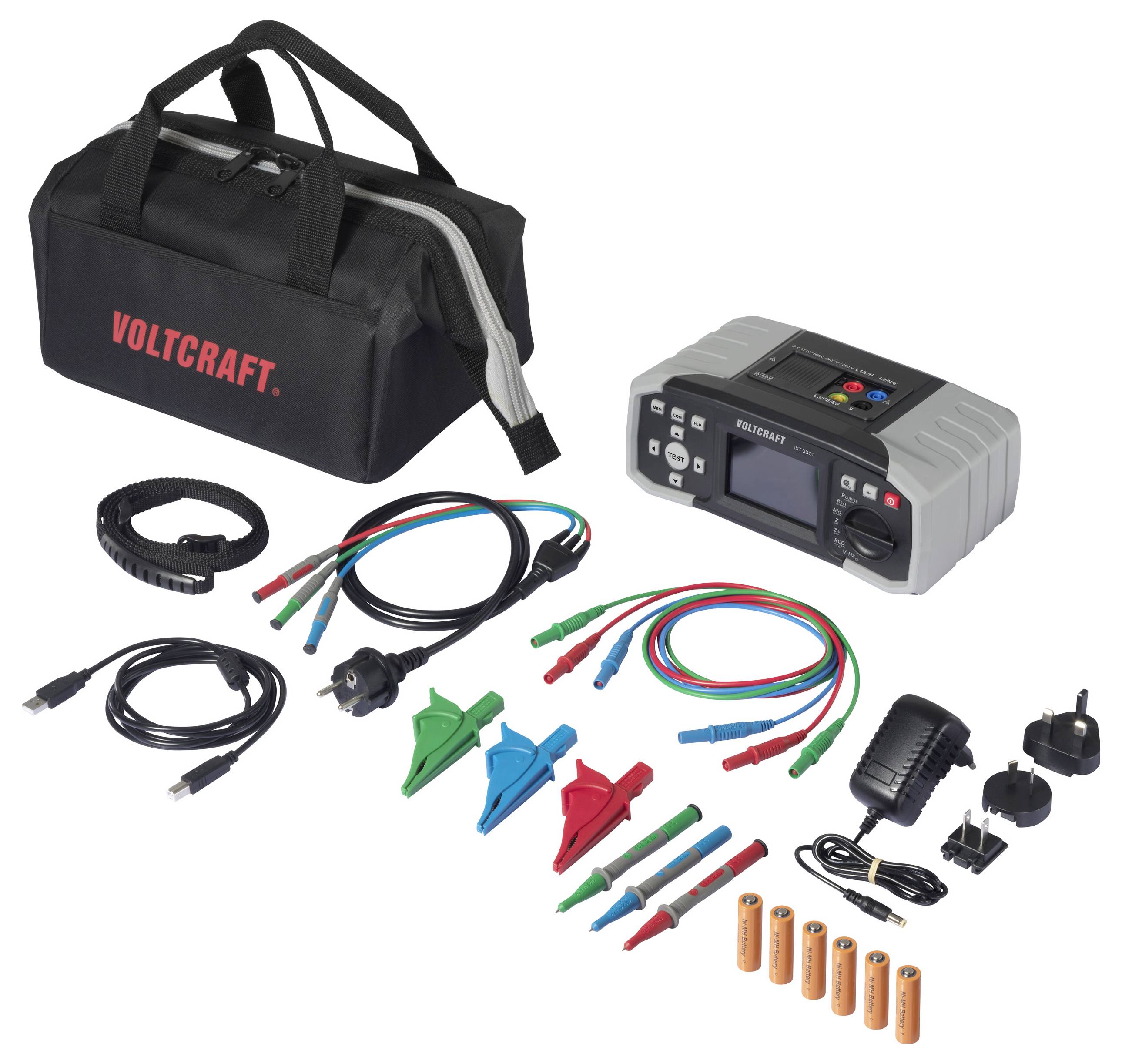 VOLTCRAFT IST 3000 Installationstester VDE-Norm 0100, 0100-600, 0105-100, EN 61557, Messwertspeicher