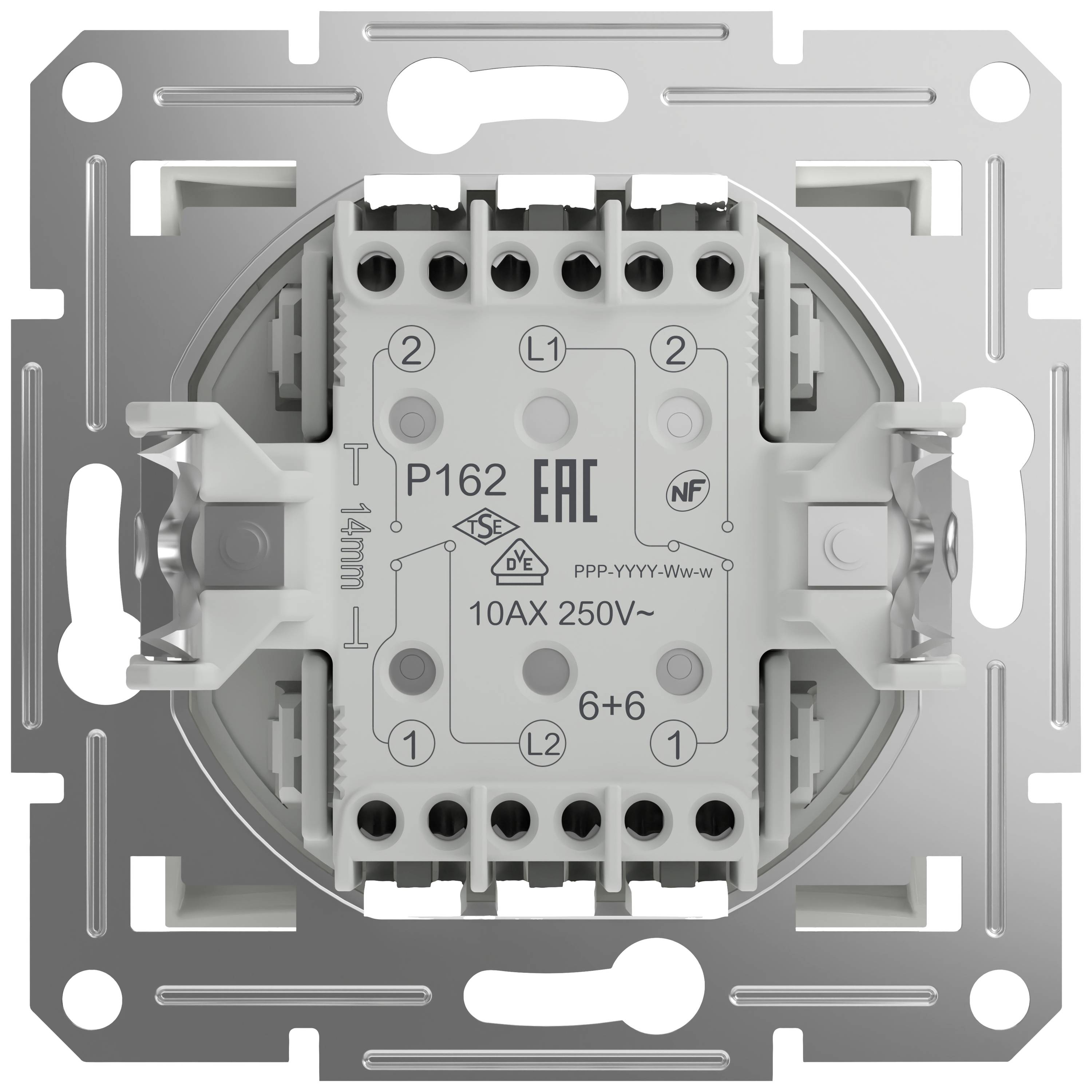 Schneider Electric Doppel-Wechselschalter Asfora Weiß (RAL 9003) EPH0670121D 1St.