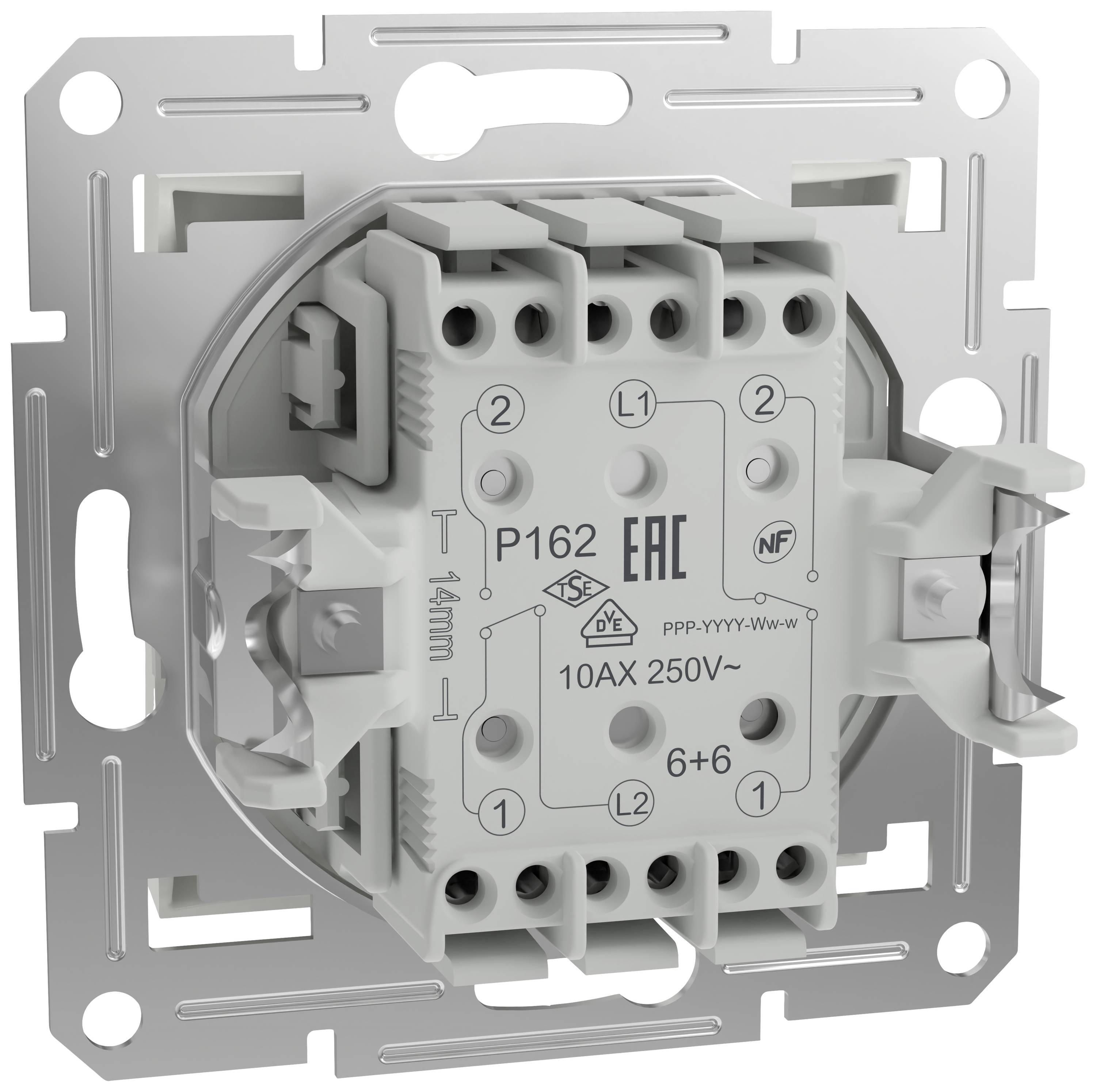 Schneider Electric Doppel-Wechselschalter Asfora Weiß (RAL 9003) EPH0670121D 1St.