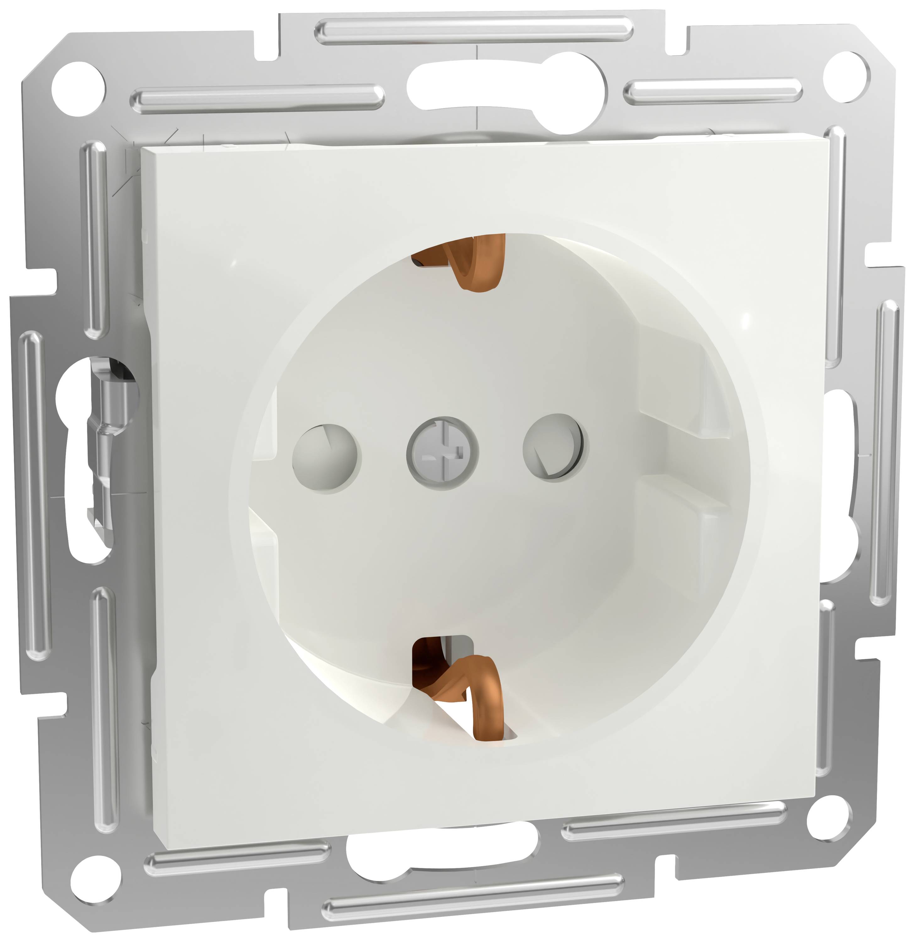 Schneider Electric Steckdose mit Berührungsschutz Asfora Weiß (RAL 9003) EPH2970221D 1St.