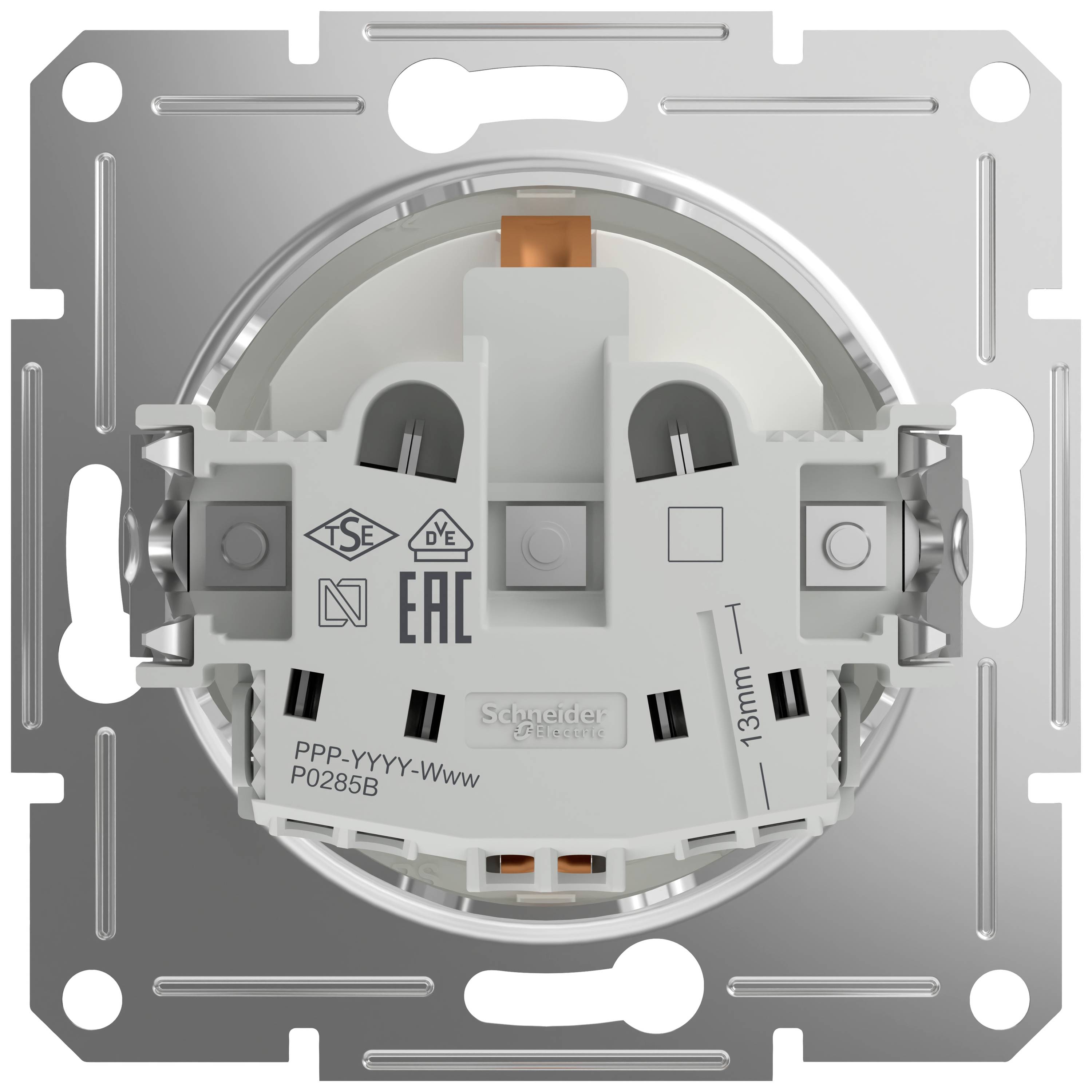 Schneider Electric Steckdose mit Berührungsschutz Asfora Weiß (RAL 9003) EPH2970221D 1St.