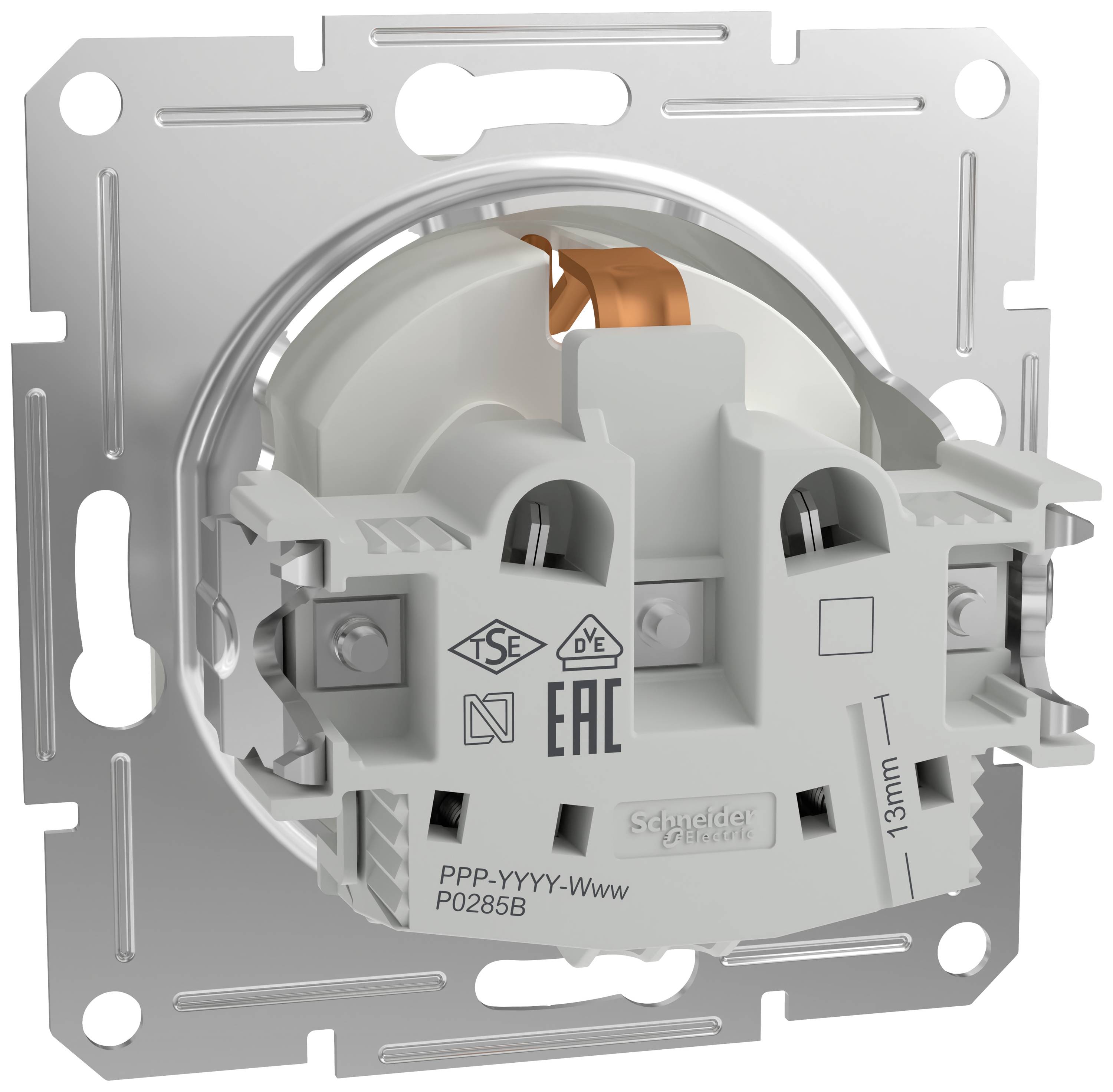 Schneider Electric Steckdose mit Berührungsschutz Asfora Weiß (RAL 9003) EPH2970221D 1St.