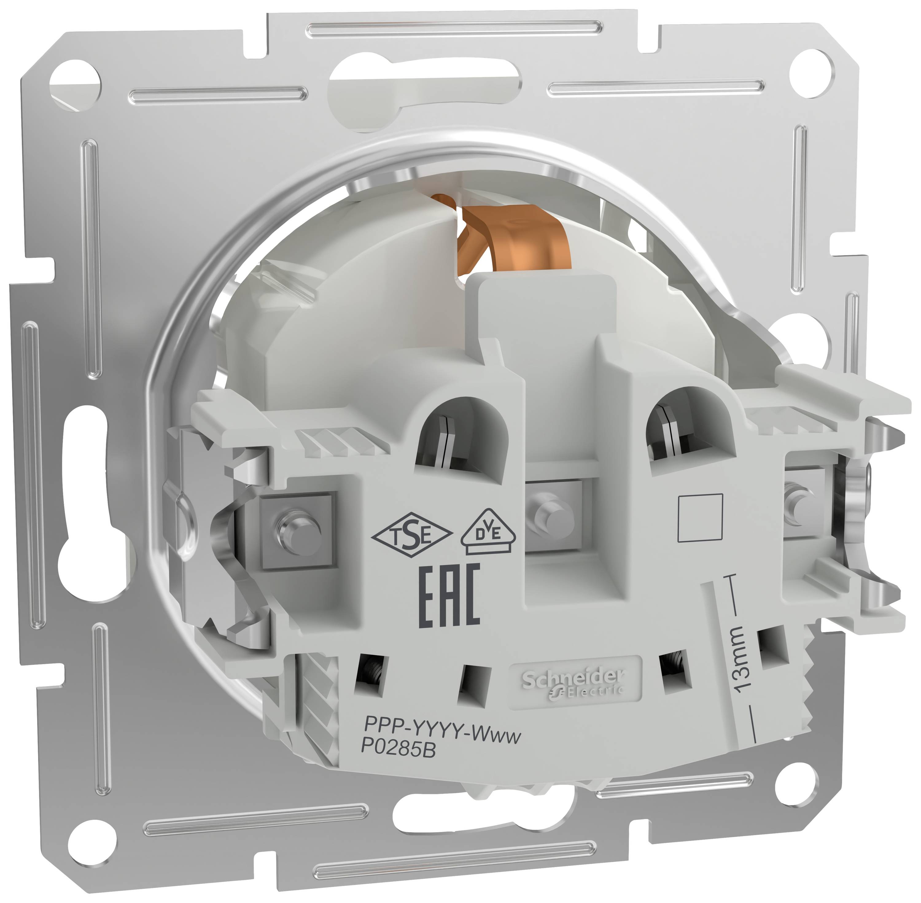 Schneider Electric Steckdose mit Klappdeckel Asfora Weiß (RAL 9003) EPH3170121D 1St.
