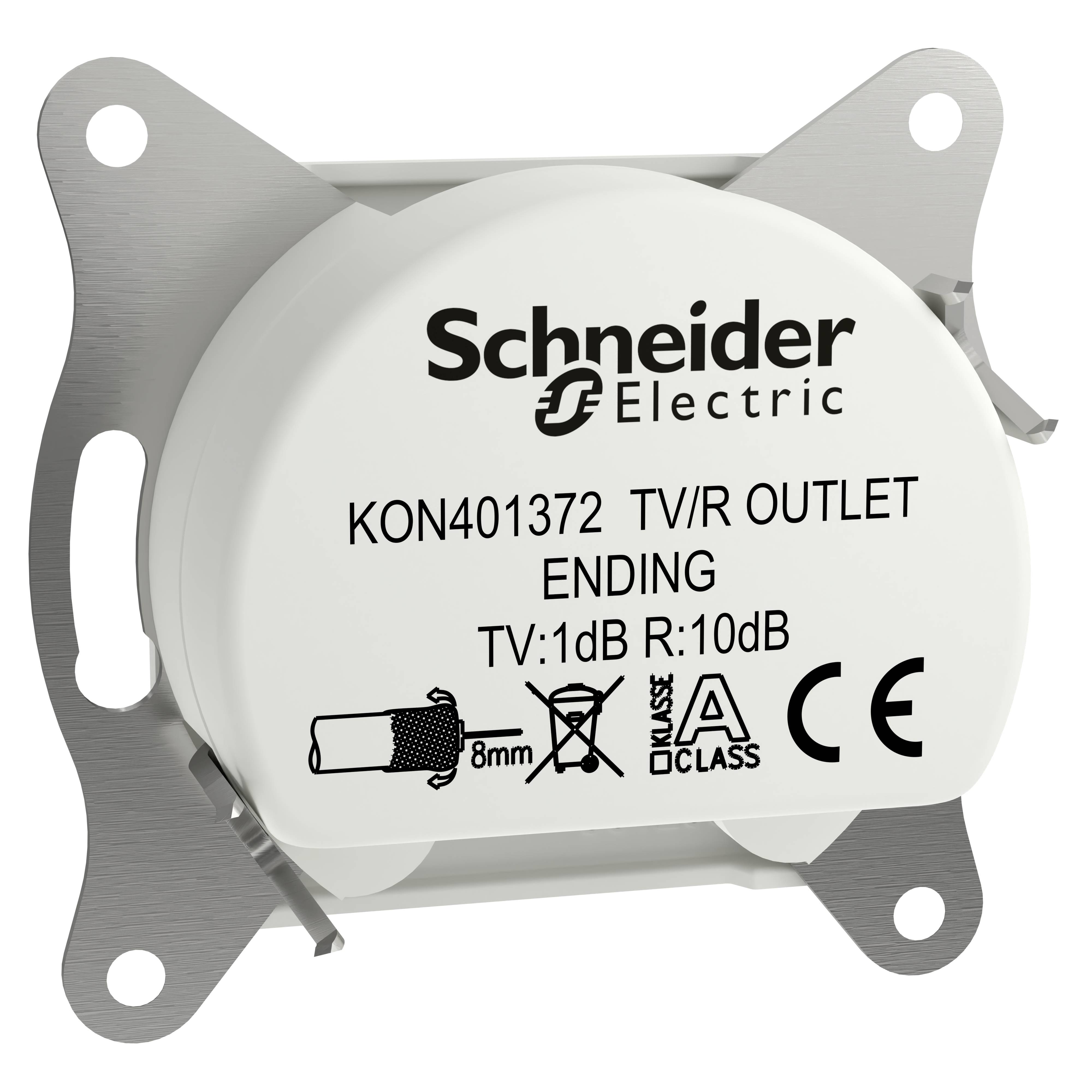 Schneider Electric TV-, Radio-Enddose Asfora Weiß (RAL 9003) EPH3300721D 1St.