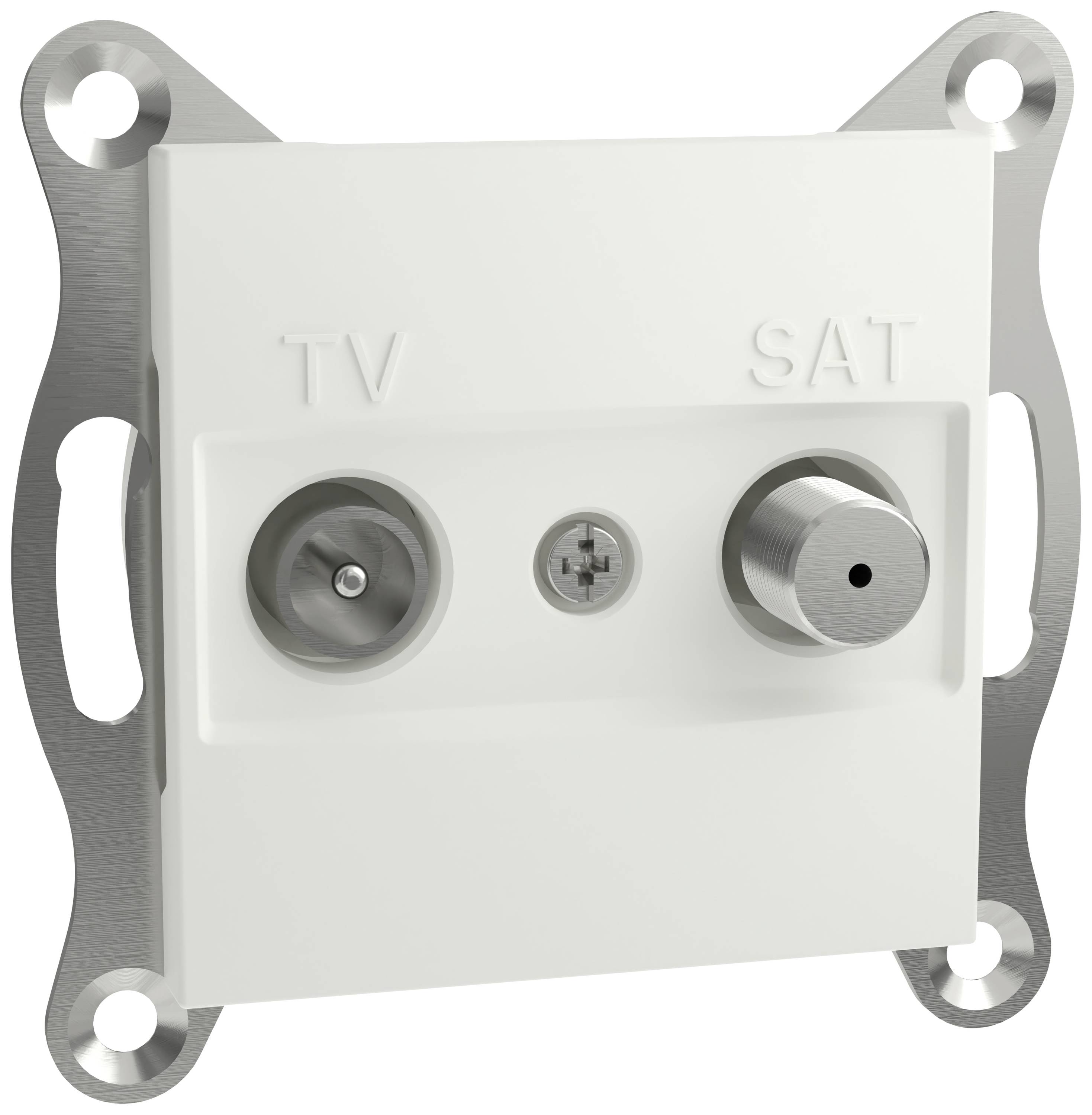 Schneider Electric TV-SAT Durchgangsdose Asfora Weiß (RAL 9003) EPH3470321D 1St.