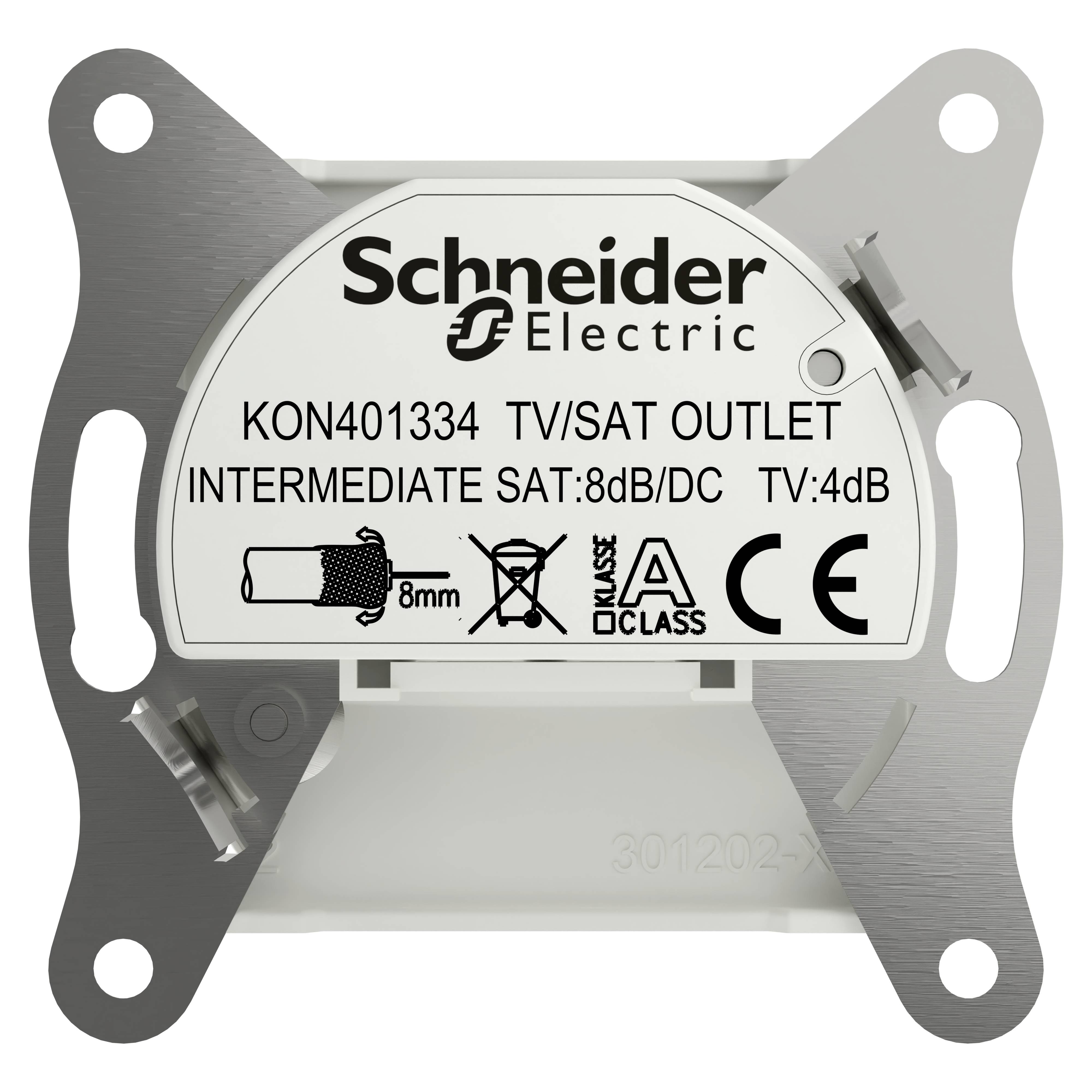 Schneider Electric TV-SAT Durchgangsdose Asfora Weiß (RAL 9003) EPH3470321D 1St.