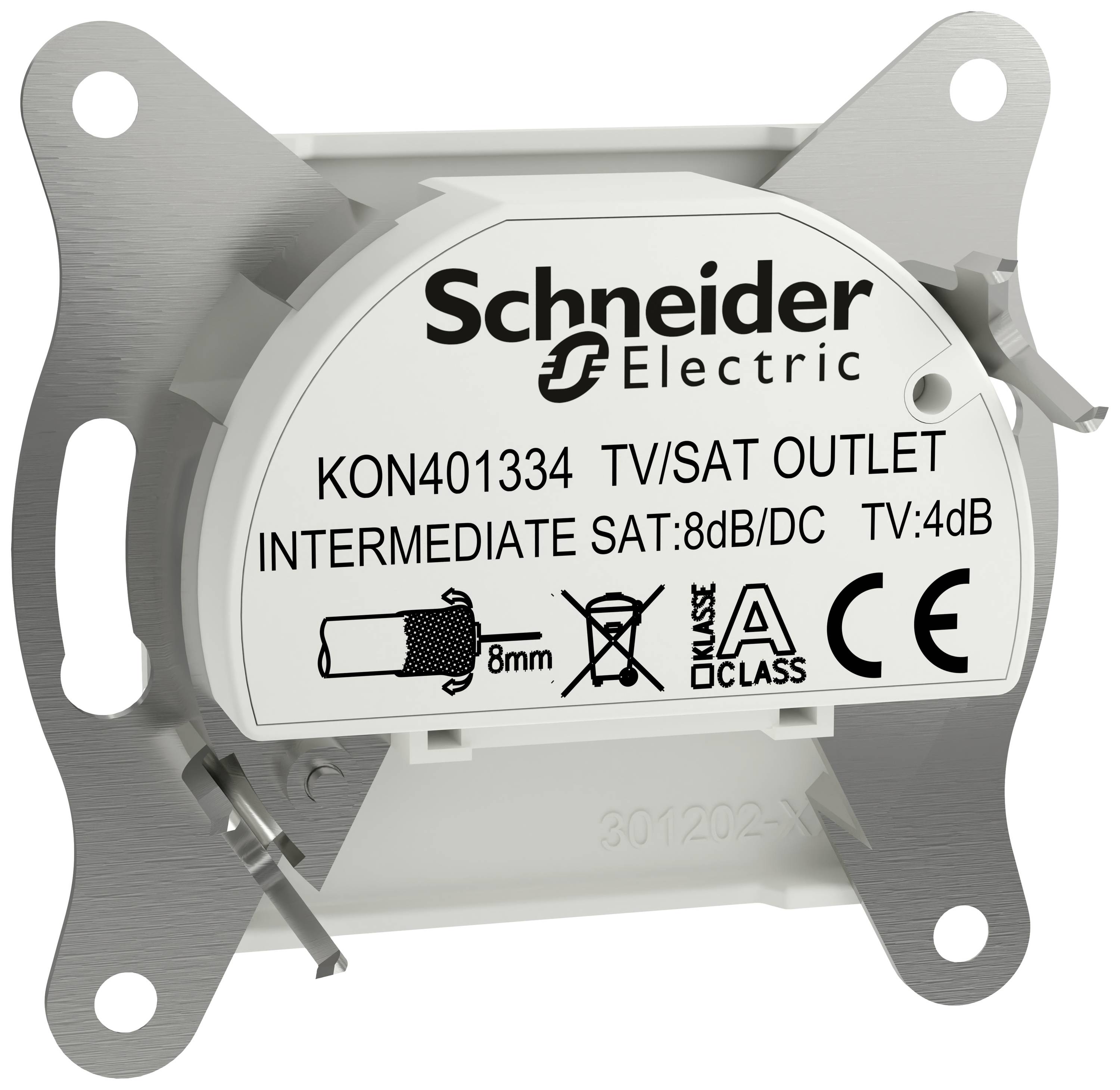 Schneider Electric TV-SAT Durchgangsdose Asfora Weiß (RAL 9003) EPH3470321D 1St.