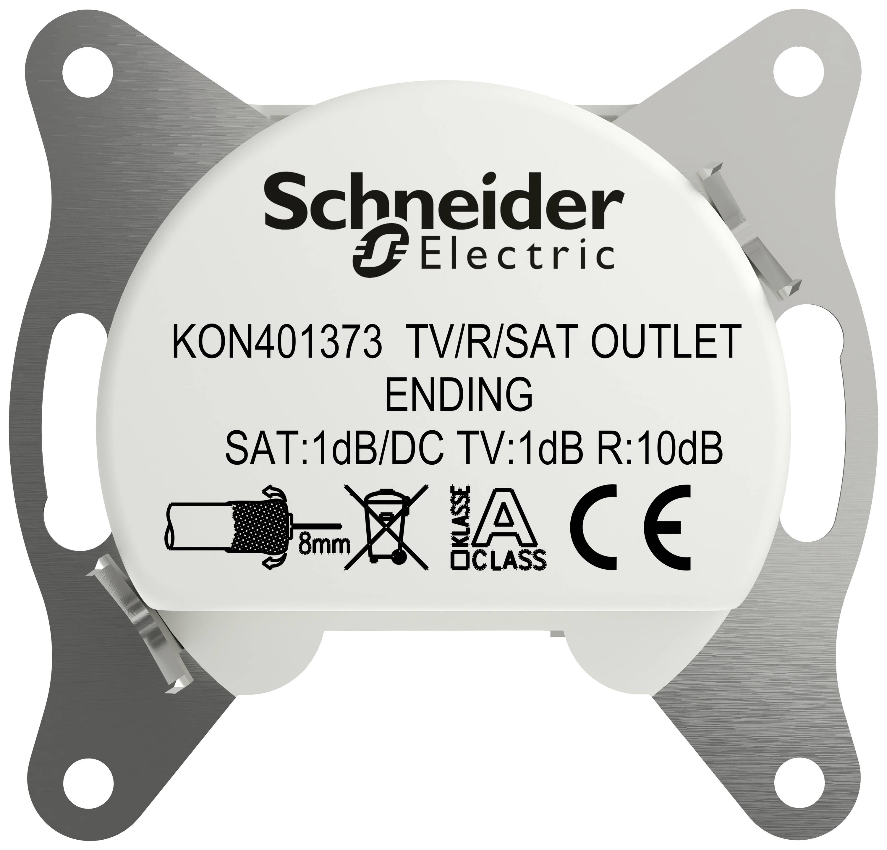 Schneider Electric TV-, Radio-, SAT-Steckdose Asfora Weiß (RAL 9003) EPH3570121D 1St.