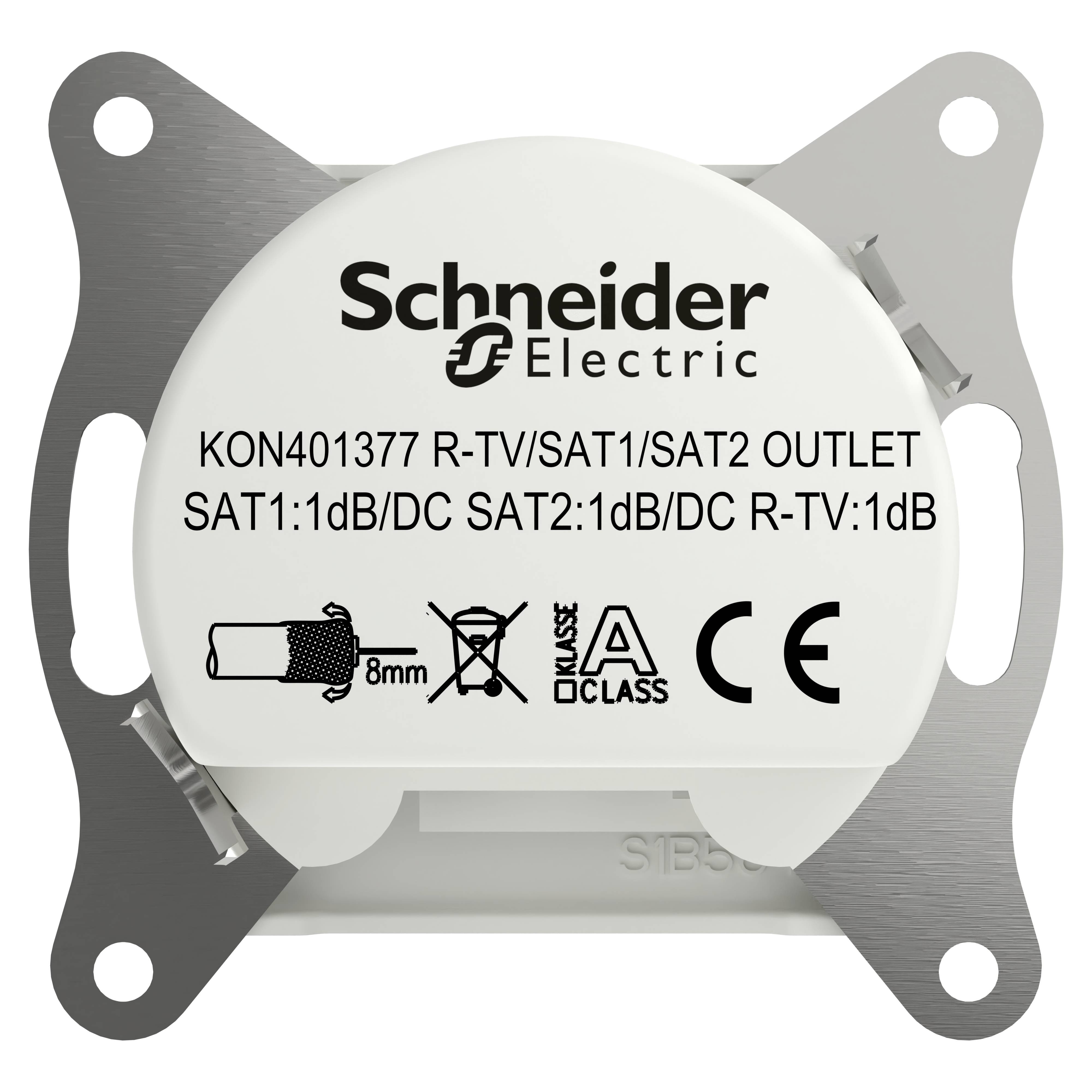 Schneider Electric TV-SAT-SAT-Enddose Asfora Weiß (RAL 9003) EPH3670121D 1St.