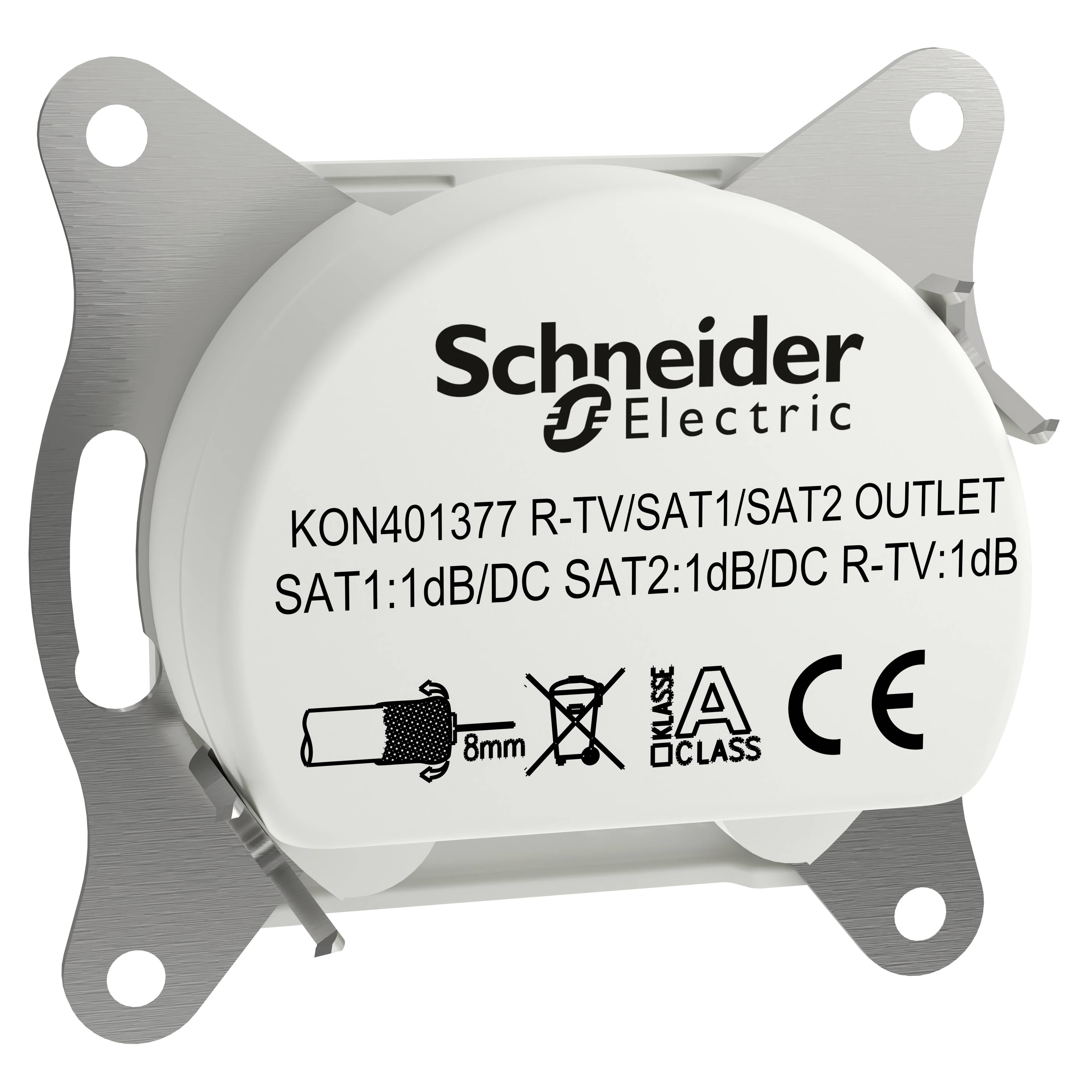 Schneider Electric TV-SAT-SAT-Enddose Asfora Weiß (RAL 9003) EPH3670121D 1St.