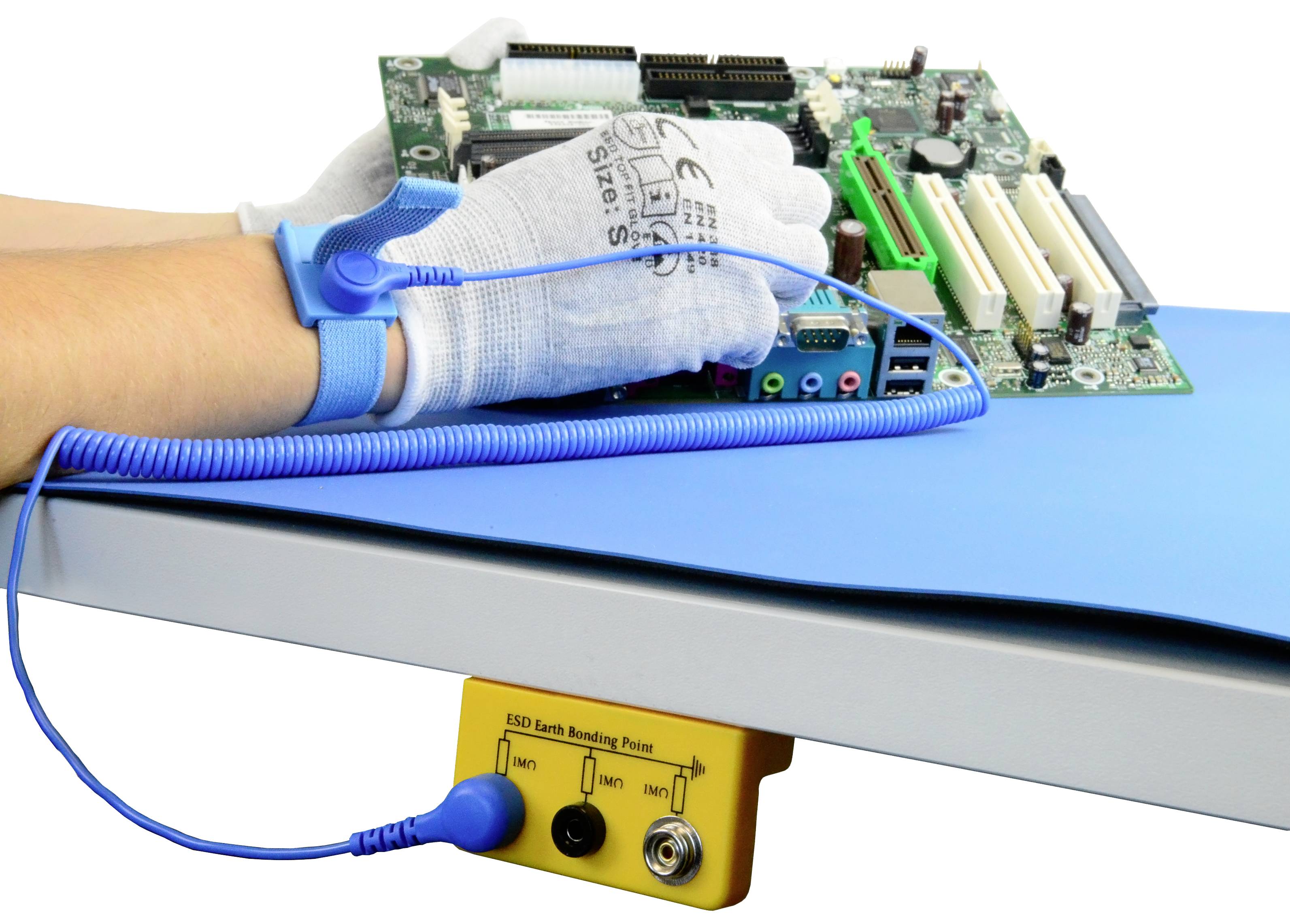 Antistat 066-0055 ESD-Handgelenkband Blau